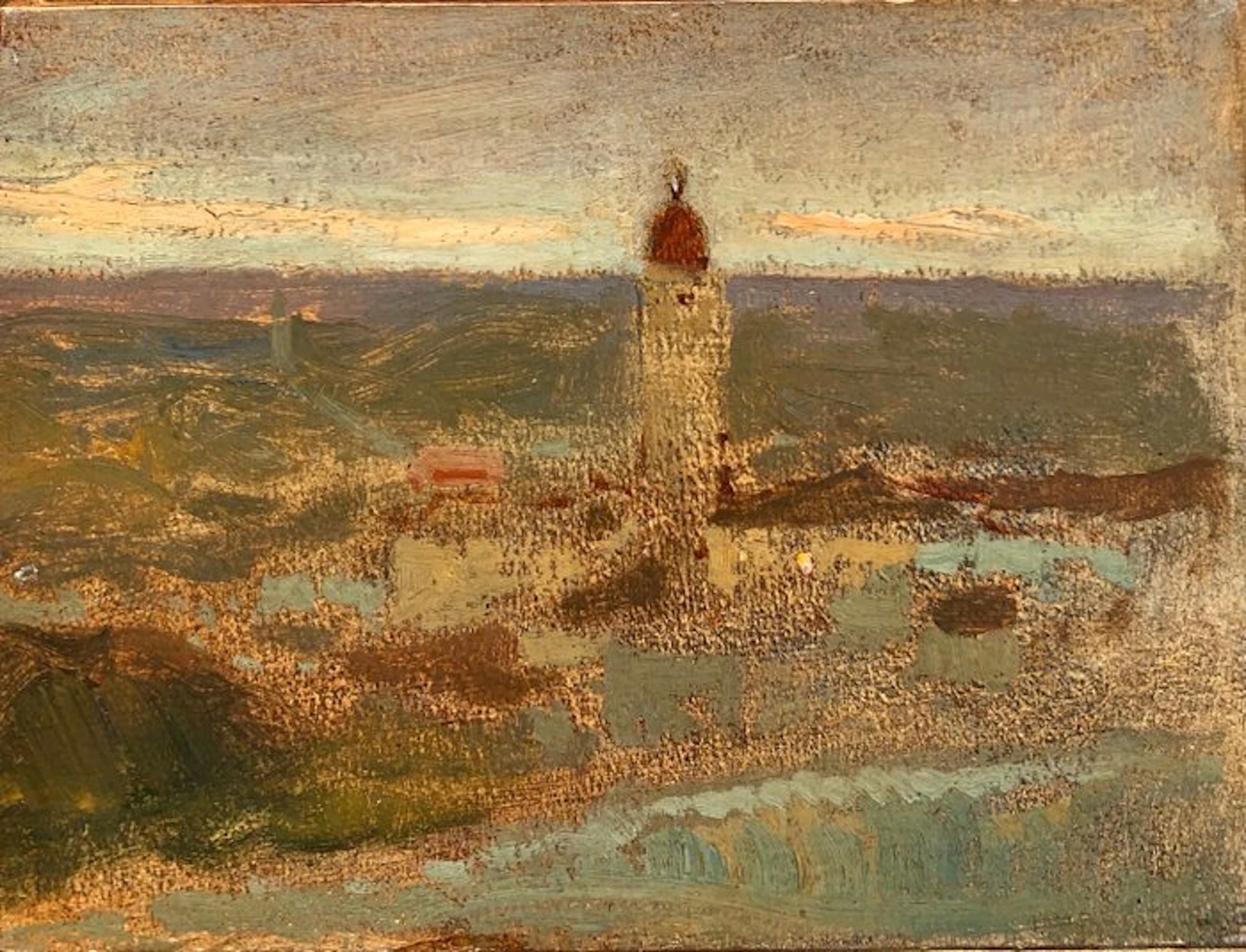 Fragiacomo Pietro (1856-1922) - Il campanile dalla laguna
