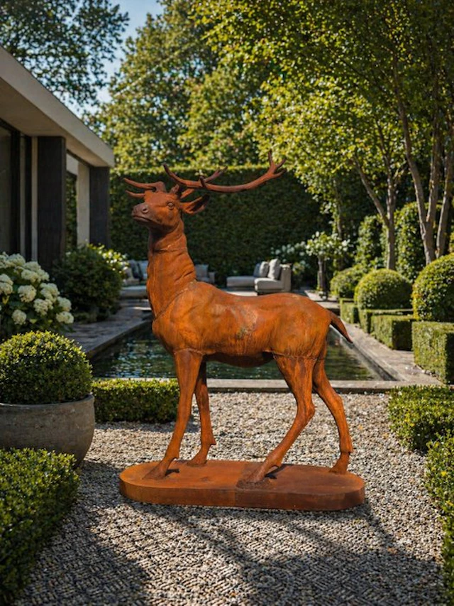 Statue, XL Deer - 140 cm - Cast iron - 2026