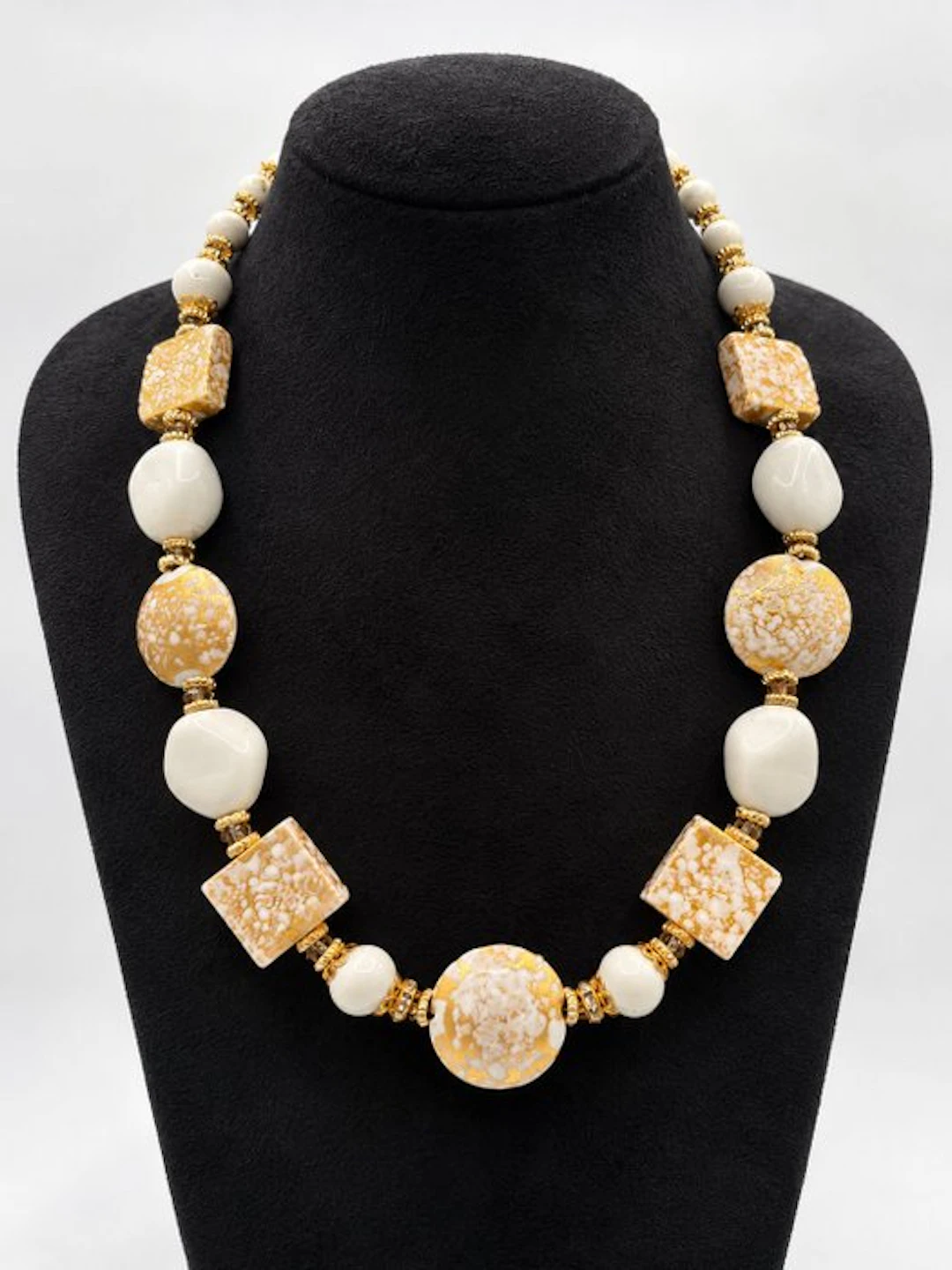 Murano glass - Necklace - 24K gold leaf necklace