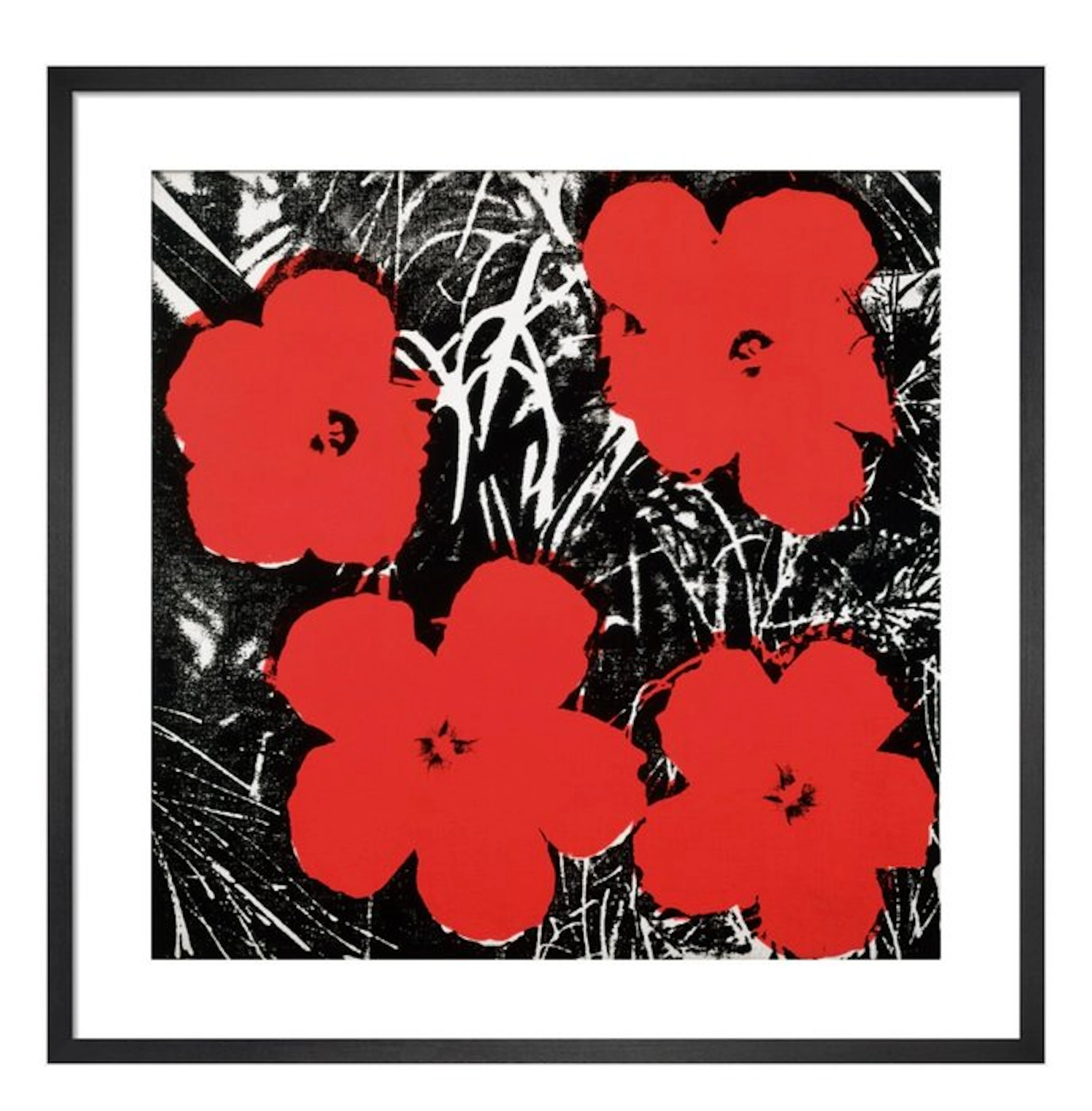 Andy Warhol - “Flowers, 4 red, 1964”.