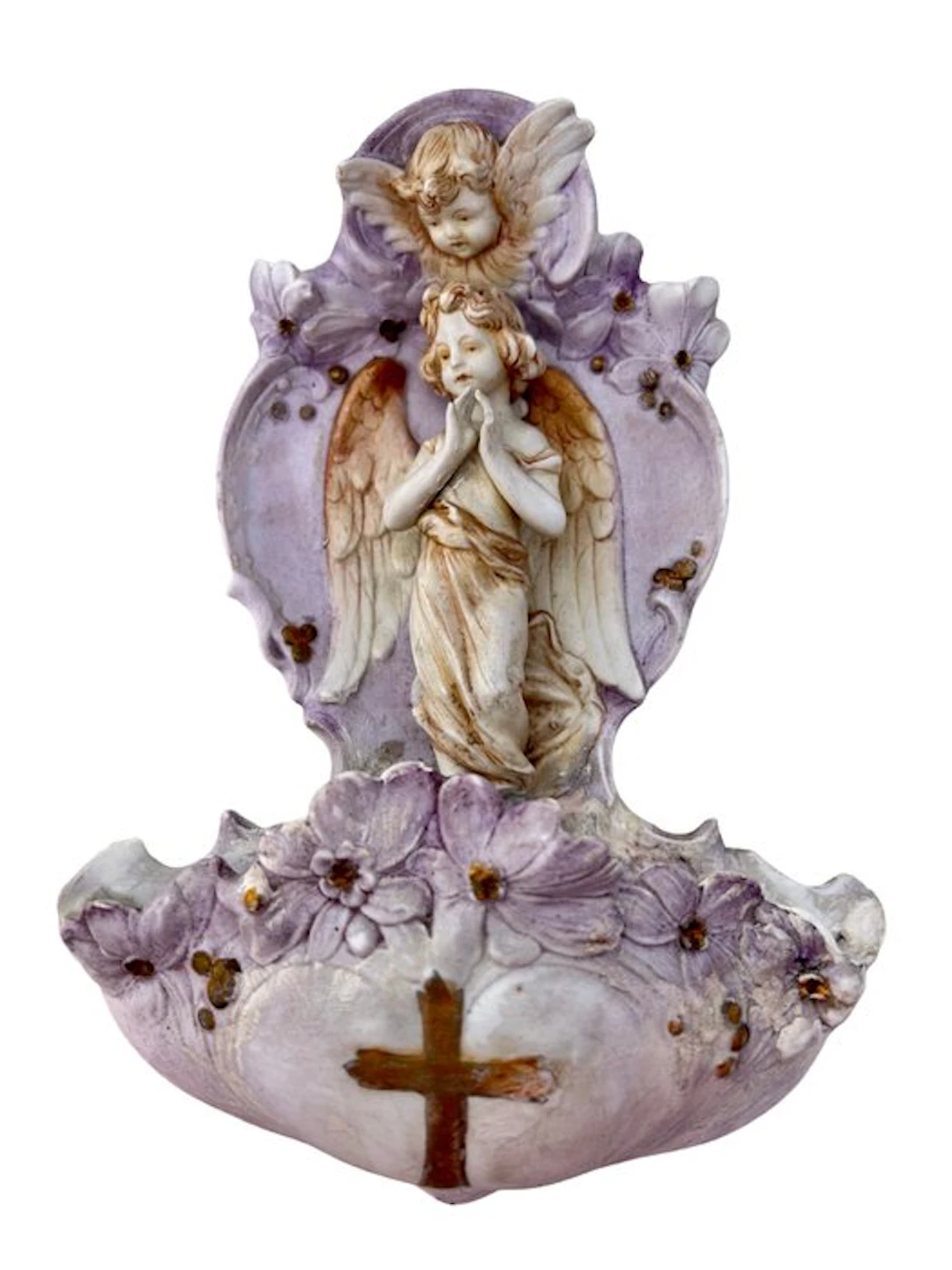 Antique Holy water font - Early 20th century - Wijwatervat - 25 cm