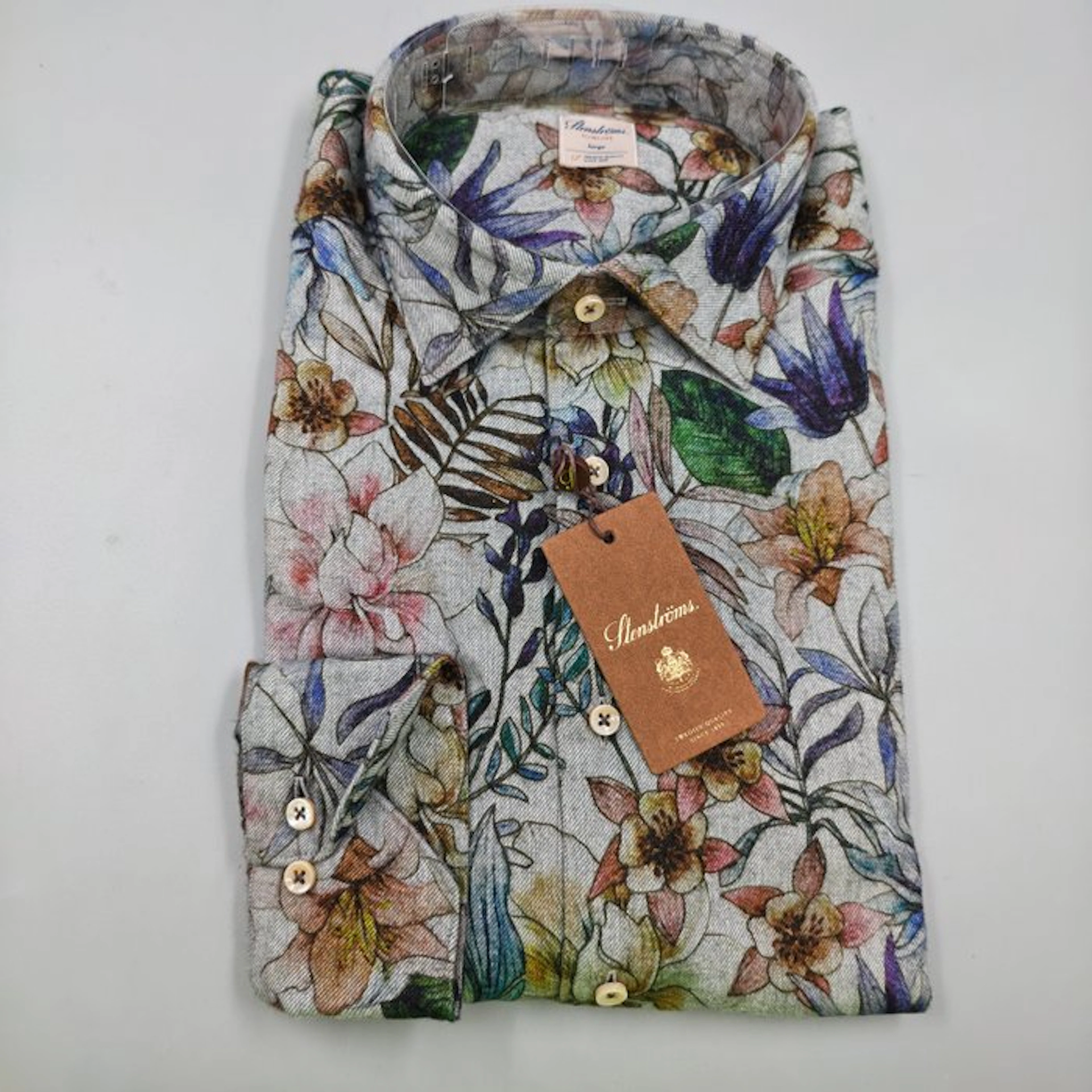 Stenströms-Floral-Slimline - Shirt - New with tags