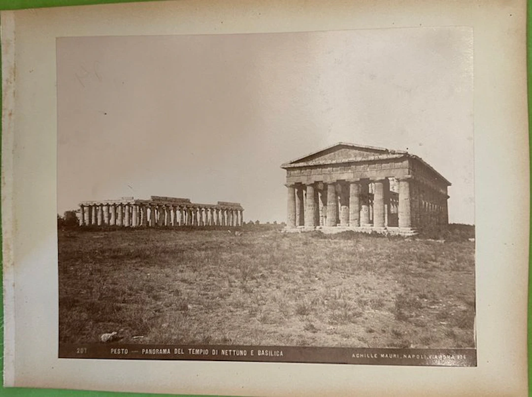 Achille Mauri - Pesto - Paestum Fotografia antica dell’800