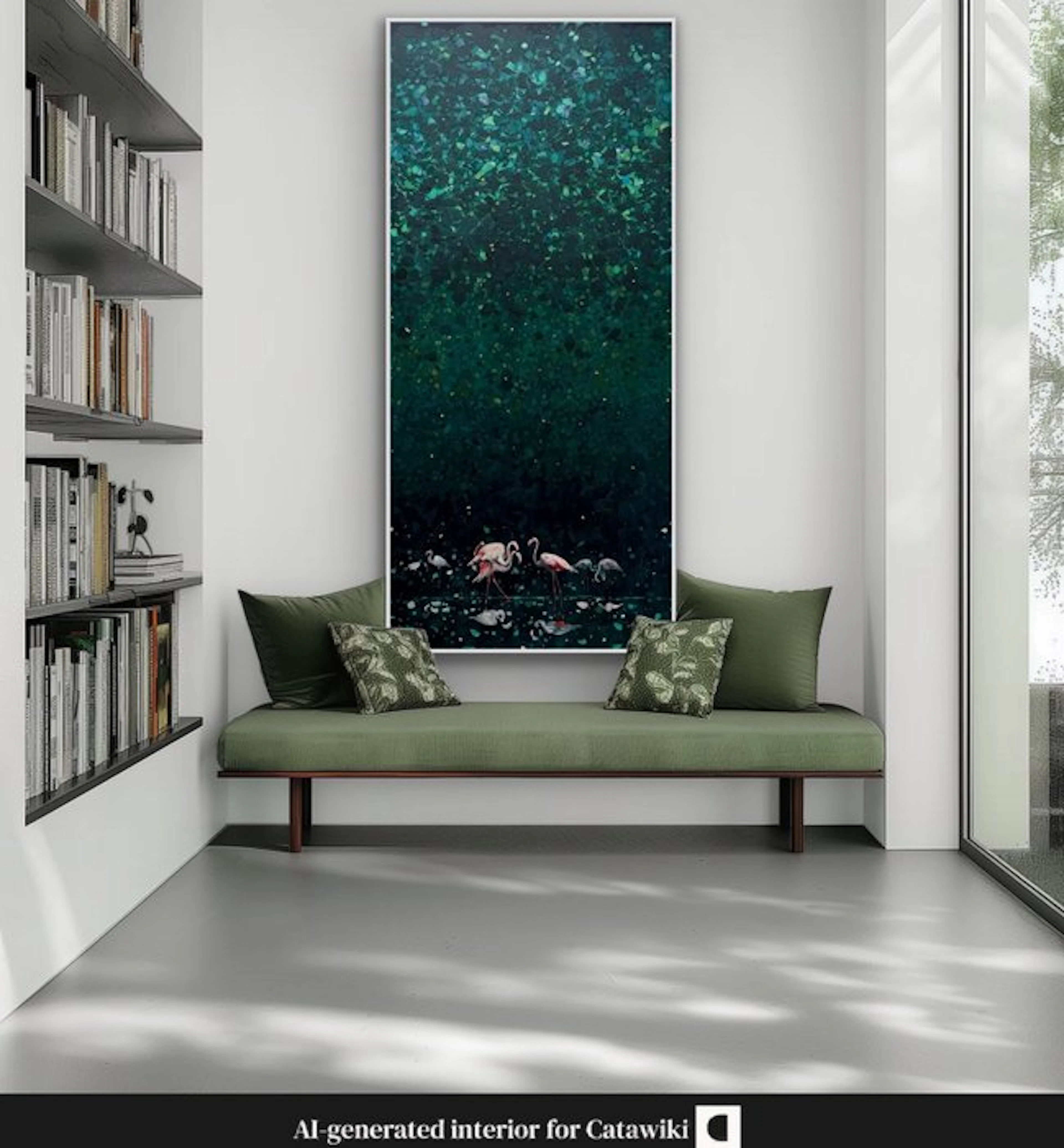 VOLTA - XXL "Flamingos in Emerald Night"