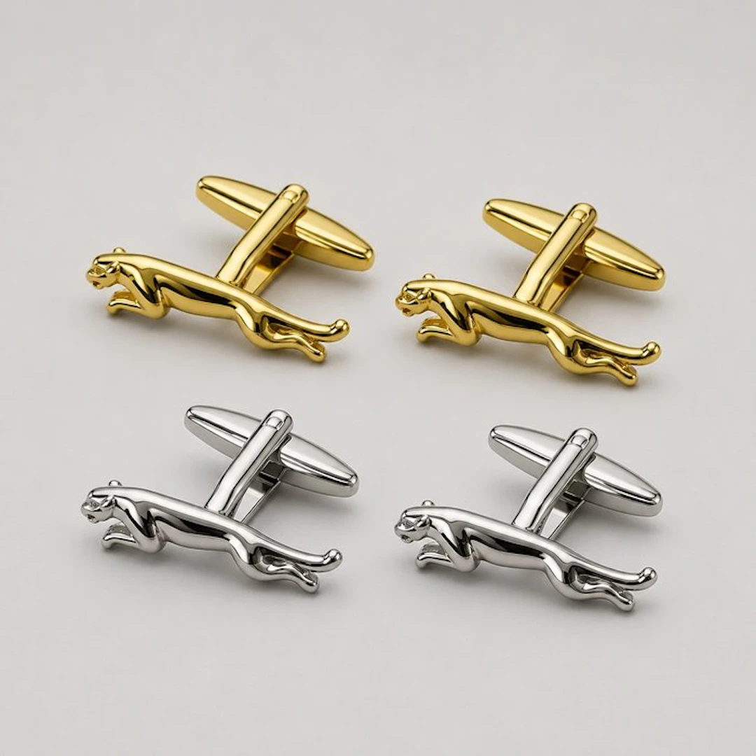2 Pairs - Rolled Gold (18k) - Cufflinks - JAGUAR