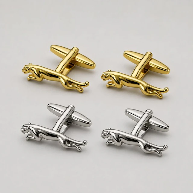 2 Pairs - Rolled Gold (18k) - Cufflinks - JAGUAR
