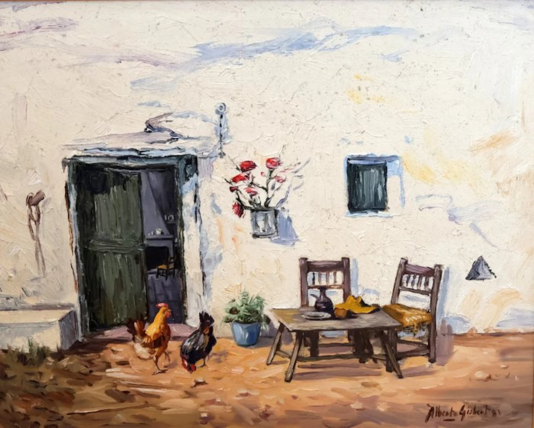 Alberto Gisbert Siurana (1923-2009) - Mediodía en el patio