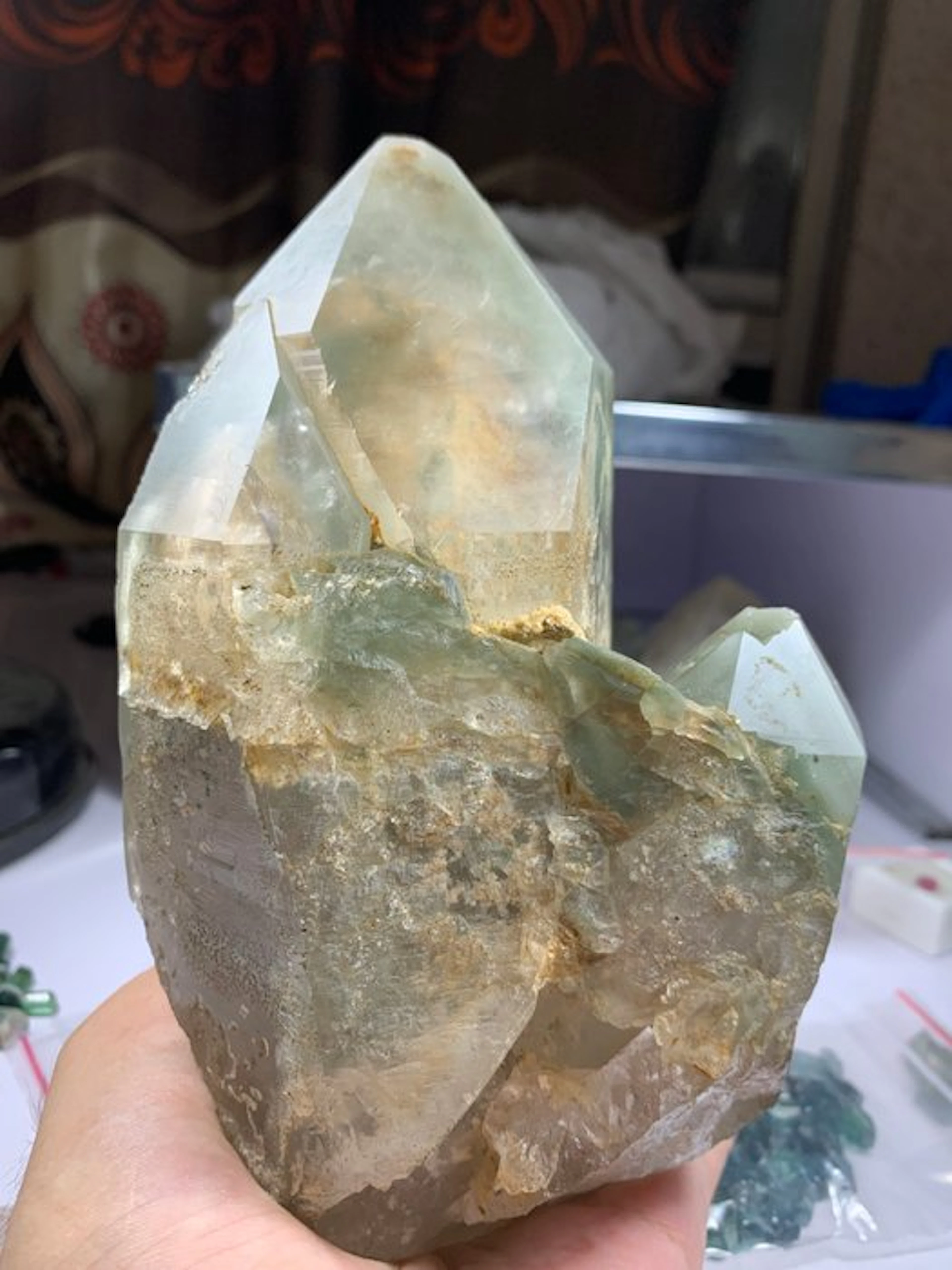 Natural Double Terminated Chlorite Quartz with Perfect...