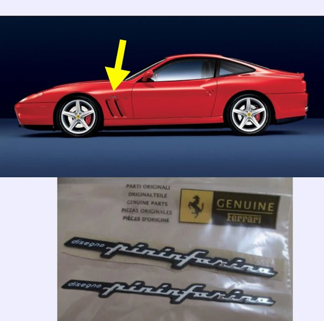 Ferrari Pininfarina Original Design Badges (set of 2)...