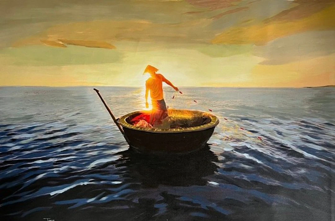 TA Duy Tung - Le danseur de filet ↑80 →120 cm