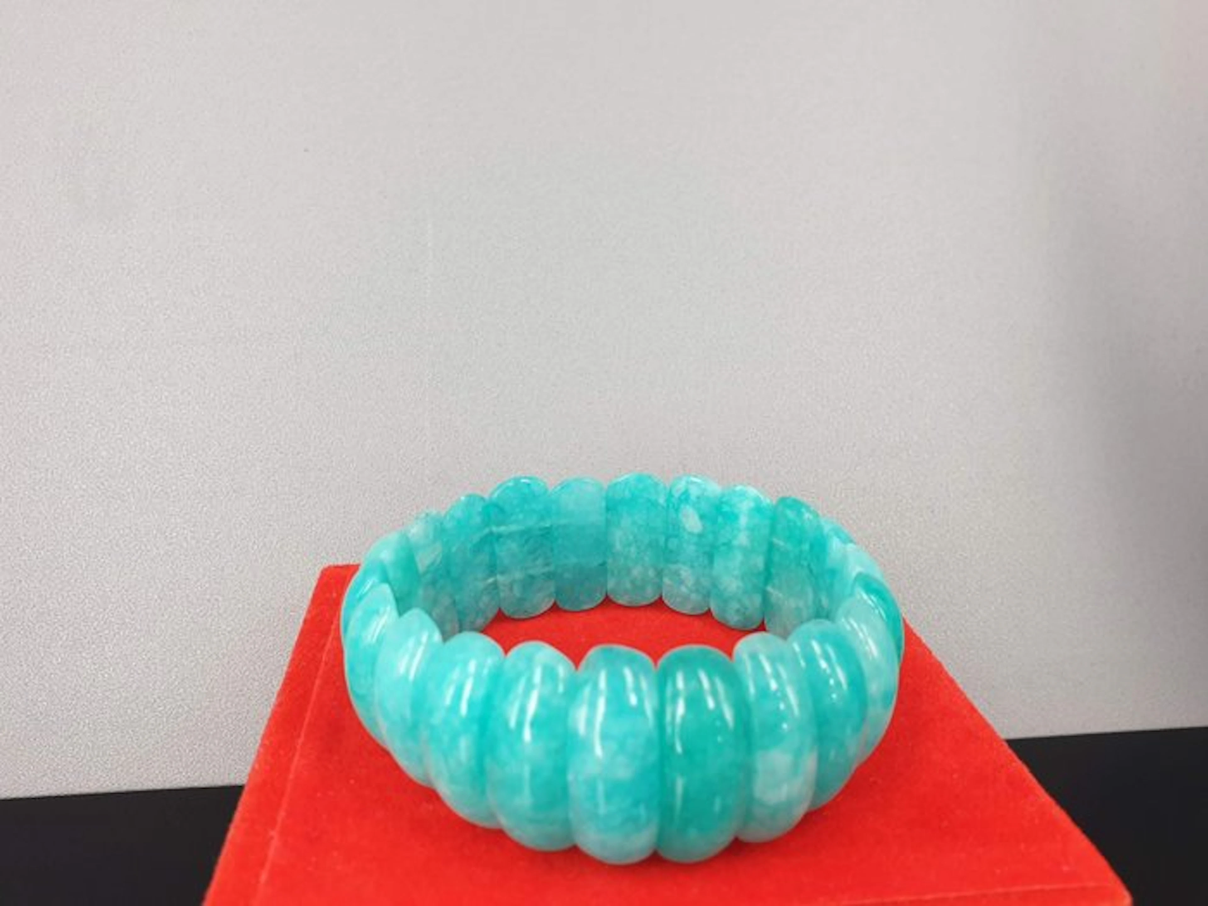 Natural Amazonite Gemstone Length: 19 cm / Tested / Free Shipping - Bracelet
