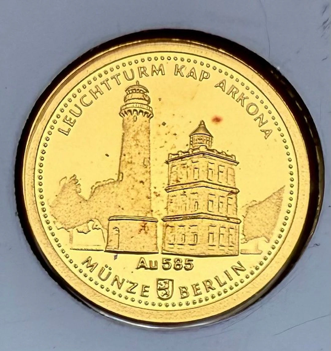 Germany. Gold Medal Leuchtturm Kap Arkona , oro (No reserve price)
