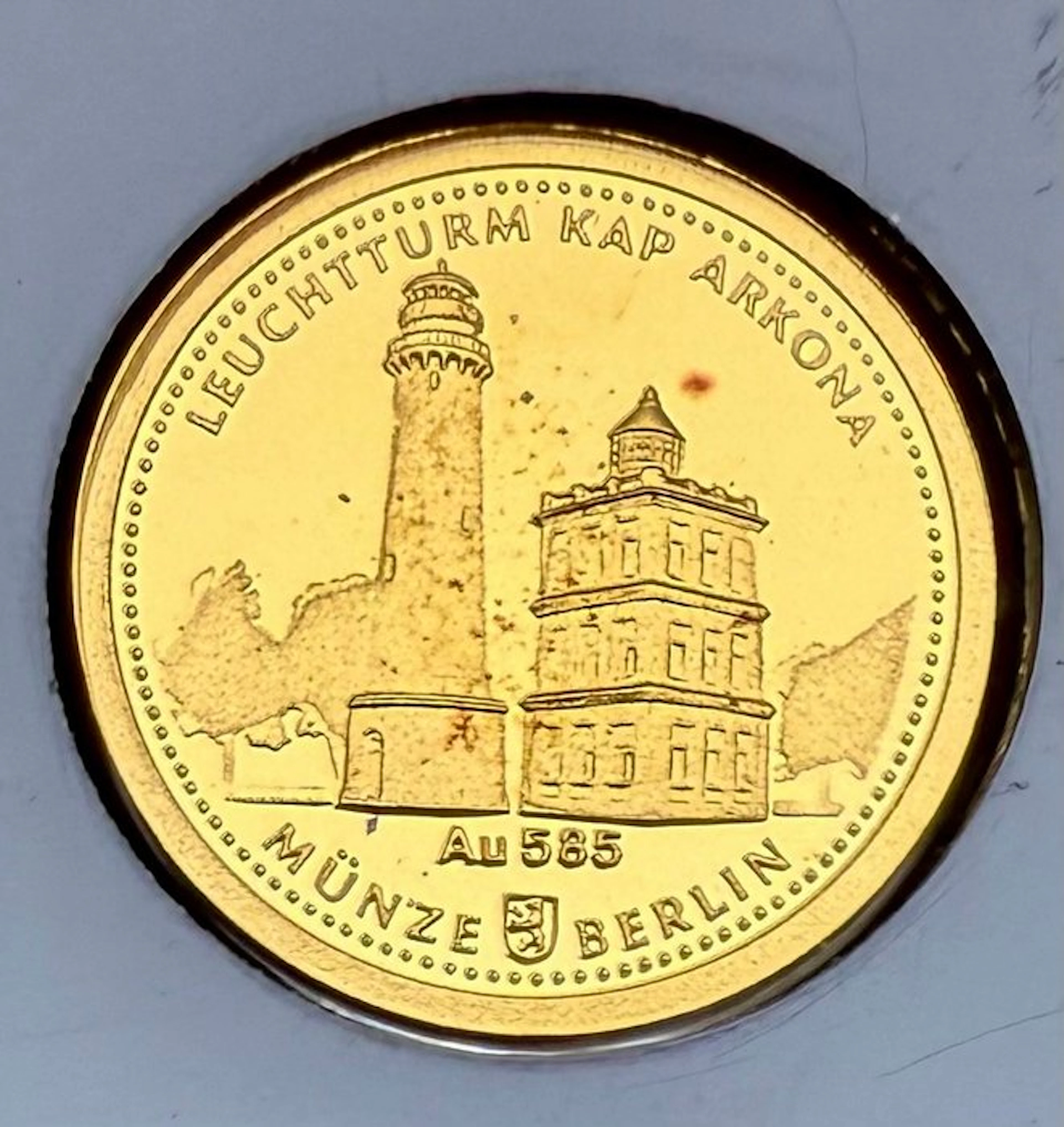 Germany. Gold Medal Leuchtturm Kap Arkona , oro (No reserve price)