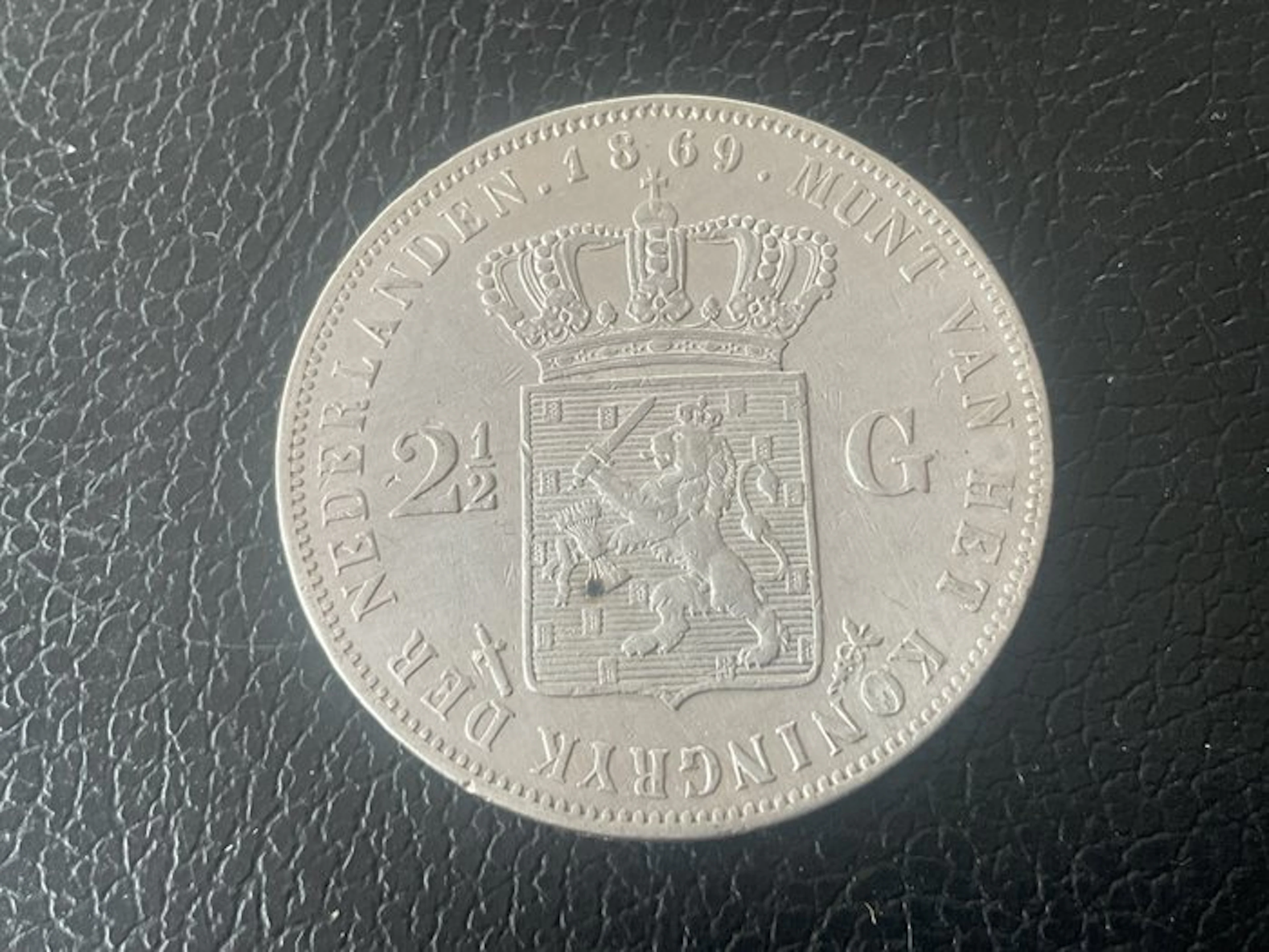 Netherlands. Willem III. 2 1/2 Gulden 1869 (No reserve price)