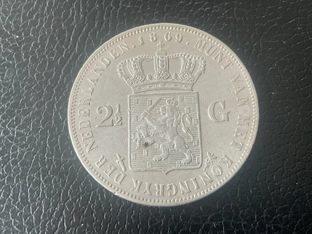 Netherlands. Willem III. 2 1/2 Gulden 1869 (No reserve price)