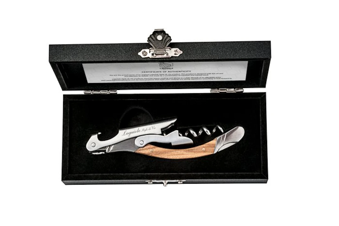 Laguiole - Corkscrew - Olive Wood - style de - Corkscrew - Stainless steel