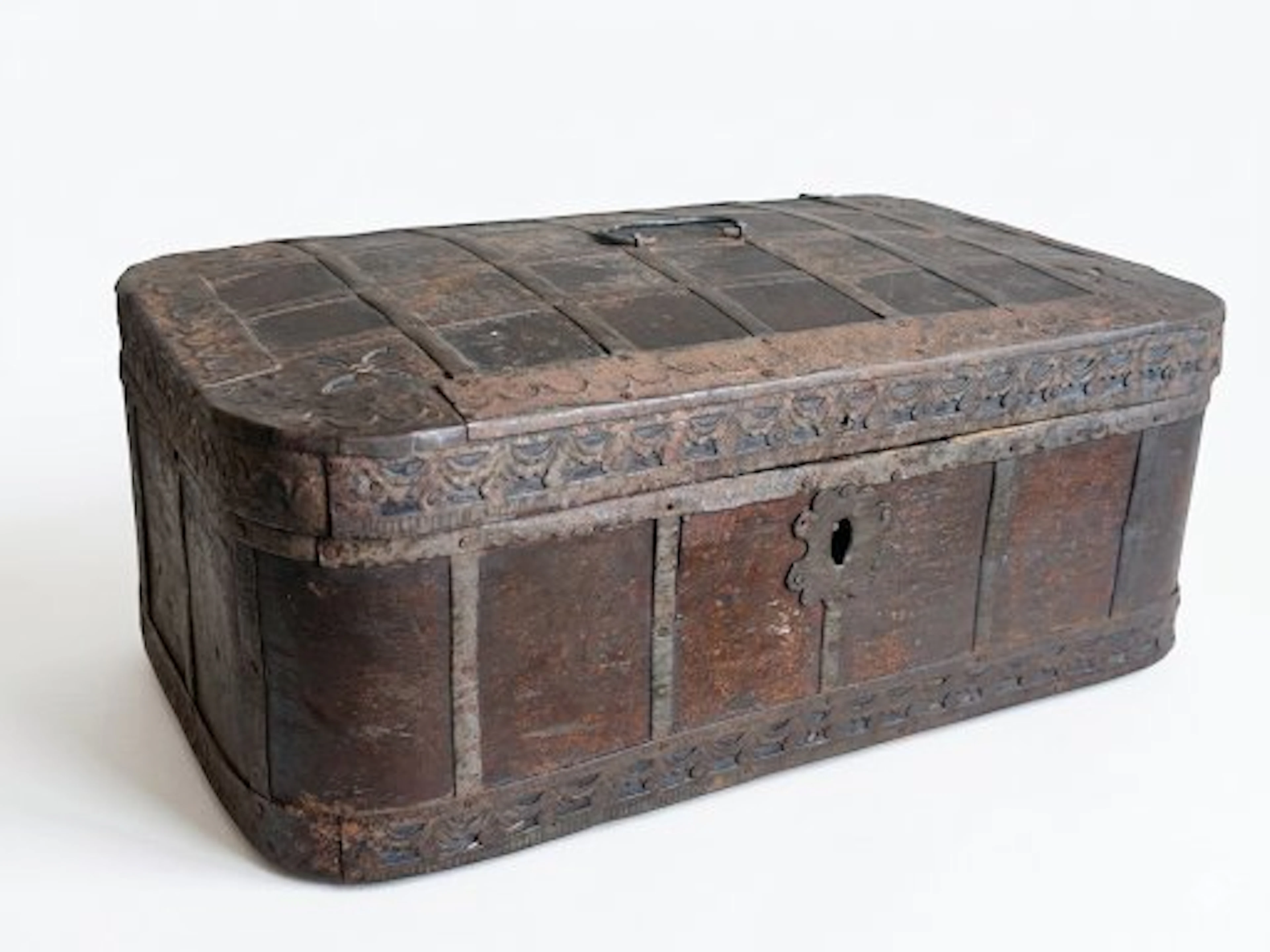 Chest - treasure chest - Wood, Wrought iron