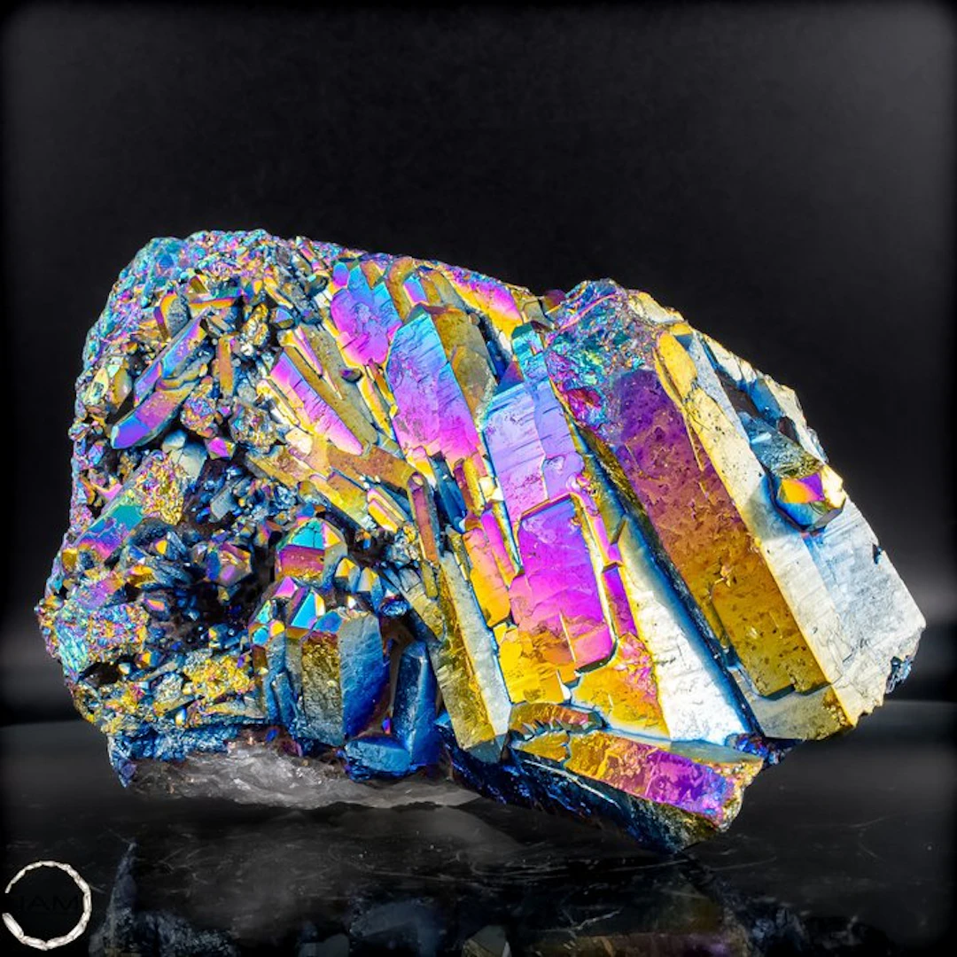 Spectacle of Light: Aura-Amethyst Druse in rainbow colors- 1303.44 g