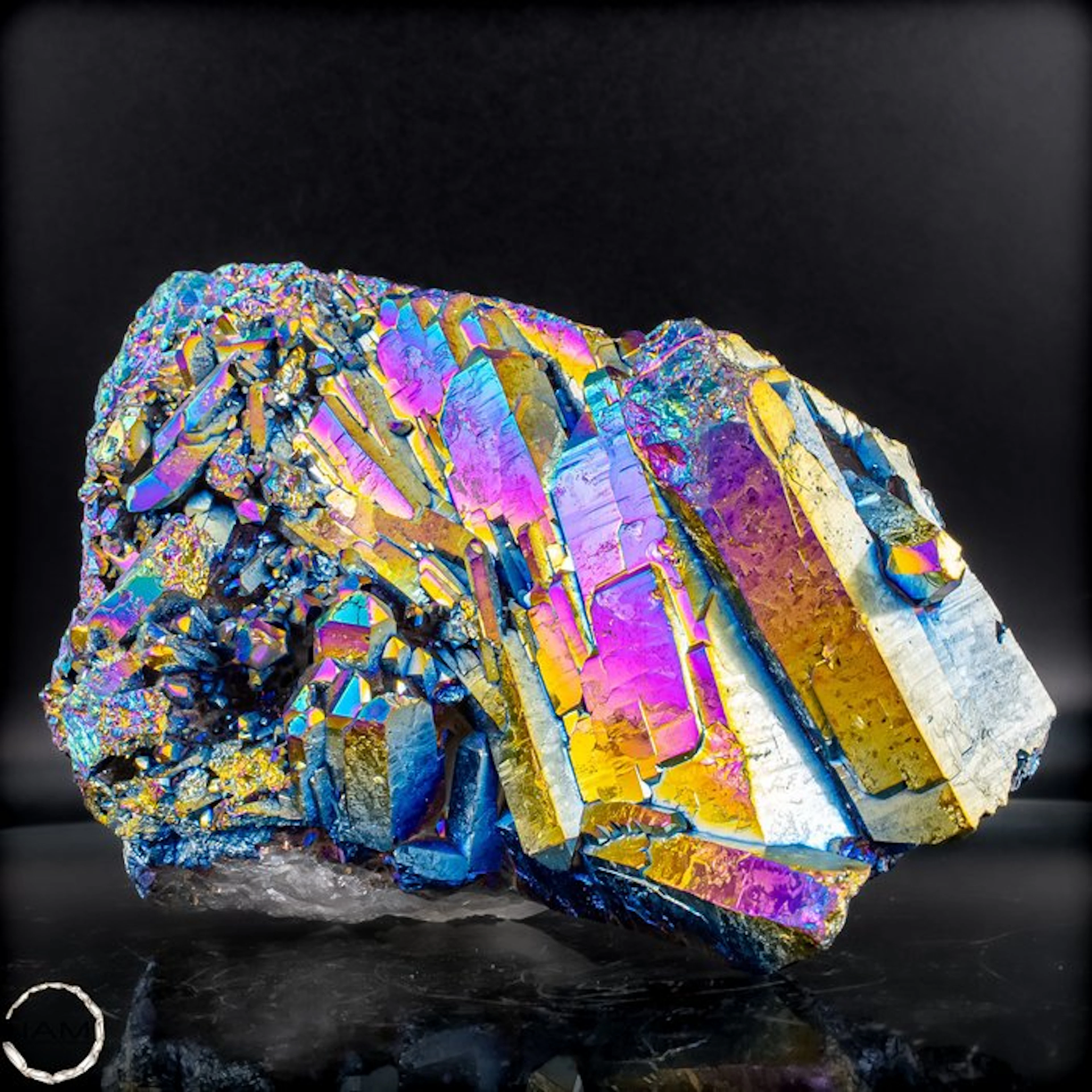 Spectacle of Light: Aura-Amethyst Druse in rainbow colors- 1303.44 g