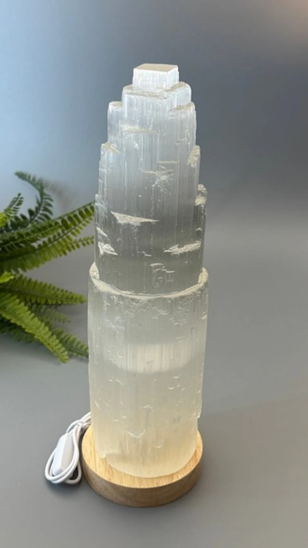 Impressive XXL selenite tower with lighting – Magical...
