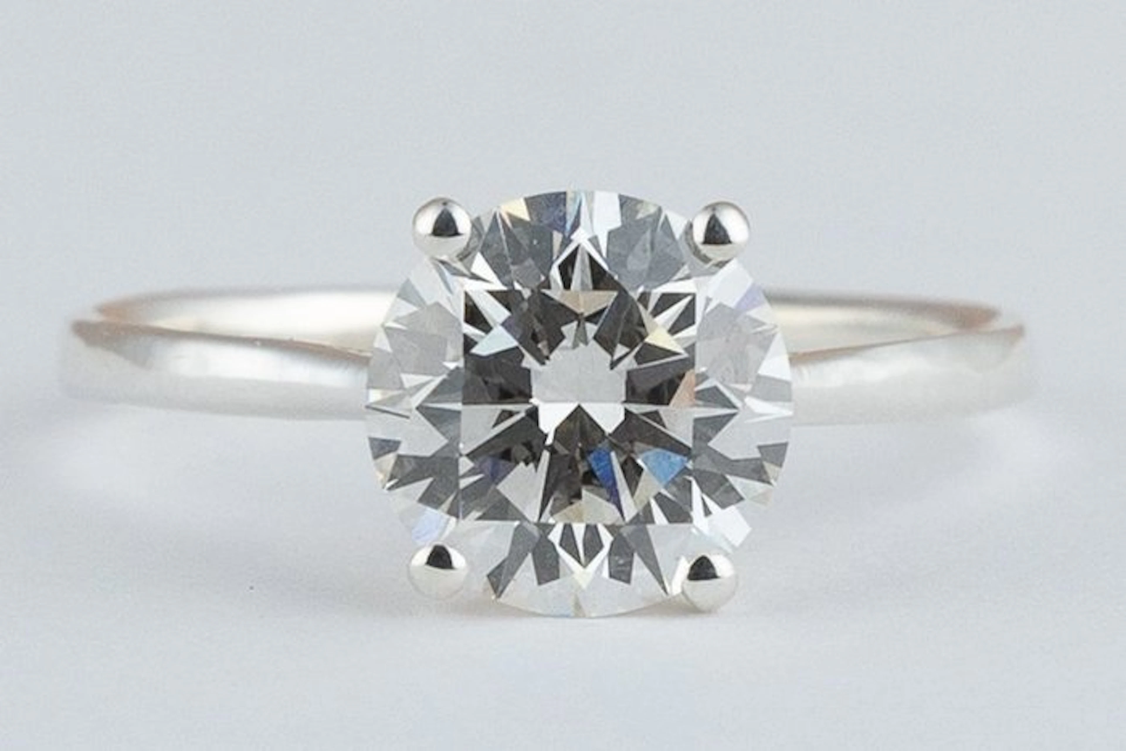 No reserve price - Ring Silver - 3.00ct. tw. Diamond (Lab-grown) - Round F-VVS2