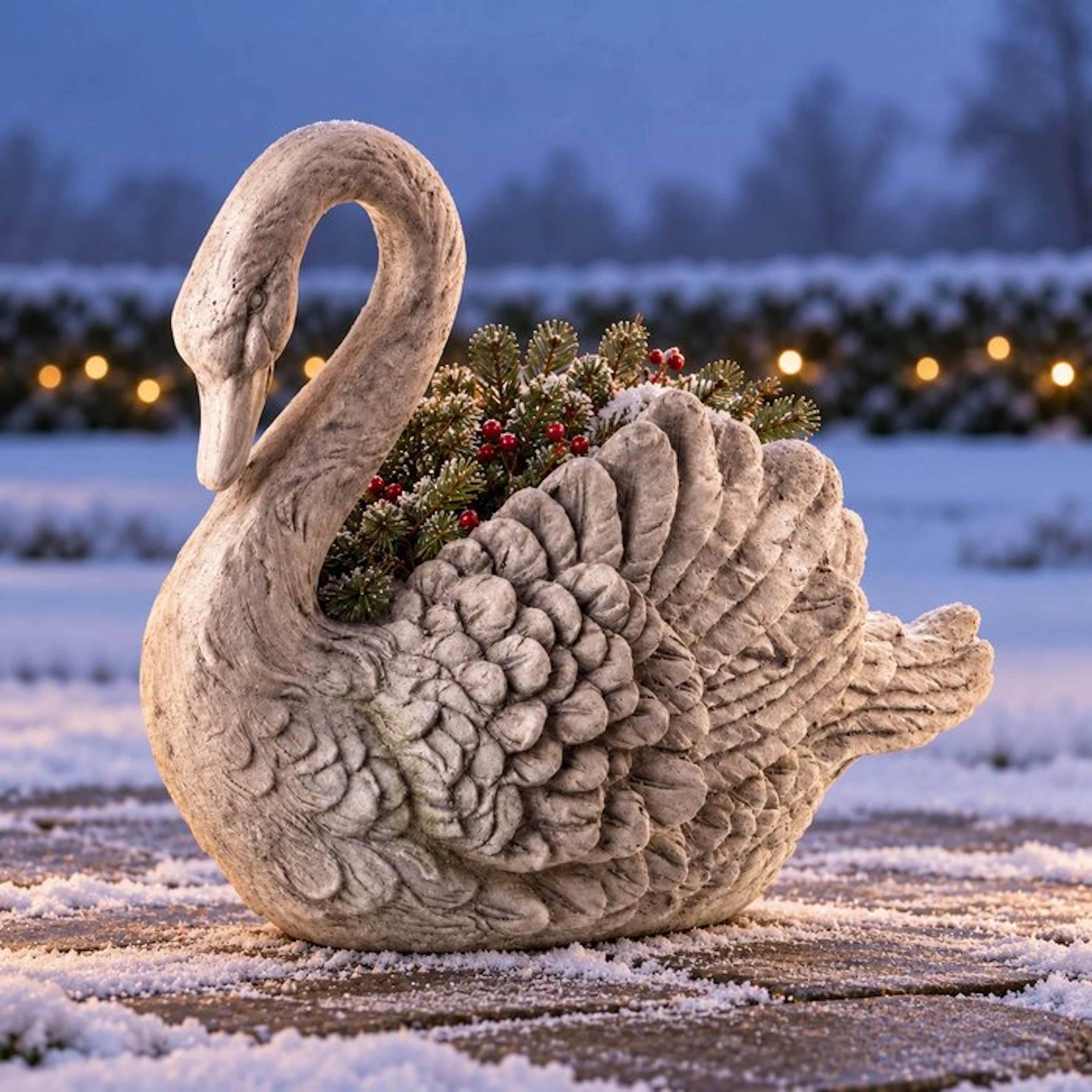 Flower pot - Resin - Swan shaped flower pot
