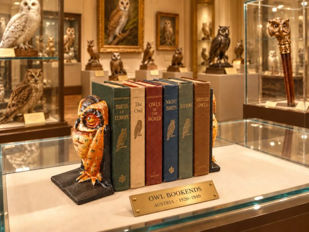 Bookends (2) - Cast iron - ***AINTIQUE OWL***