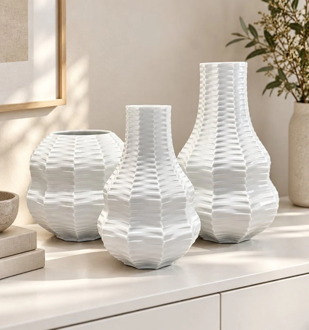 Hutschenreuther - Heinrich Fuchs - Vase (3) - Calabash - Biscuit porcelain