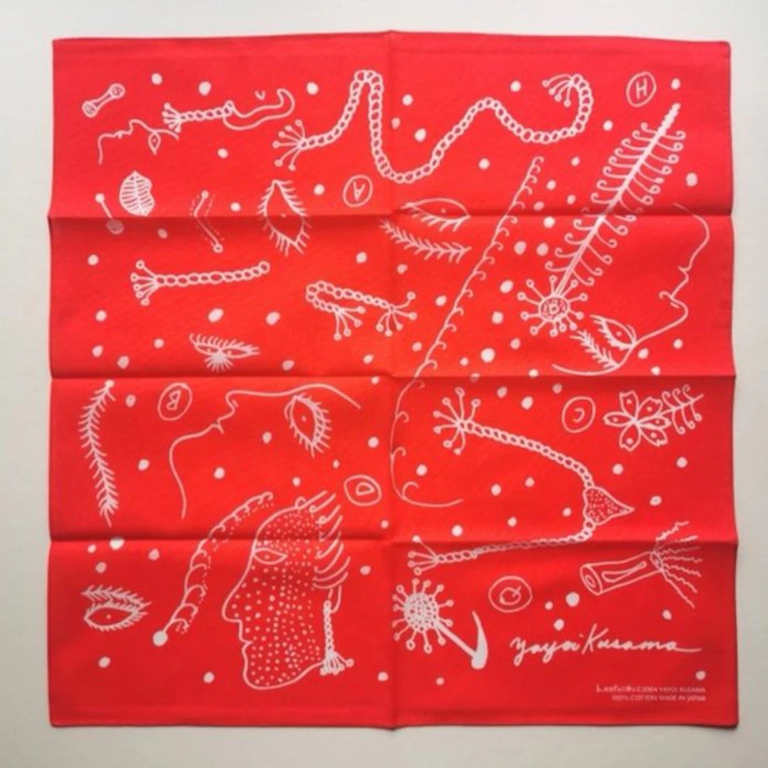 Yayoi Kusama (1929-2026) (after) - BANDANA Rouge (cotton)