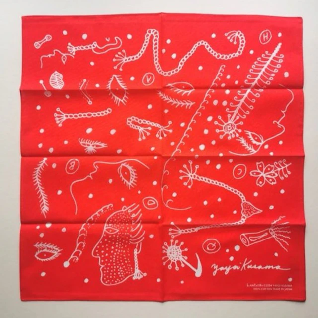 Yayoi Kusama (1929-2026) (after) - BANDANA Rouge (cotton)