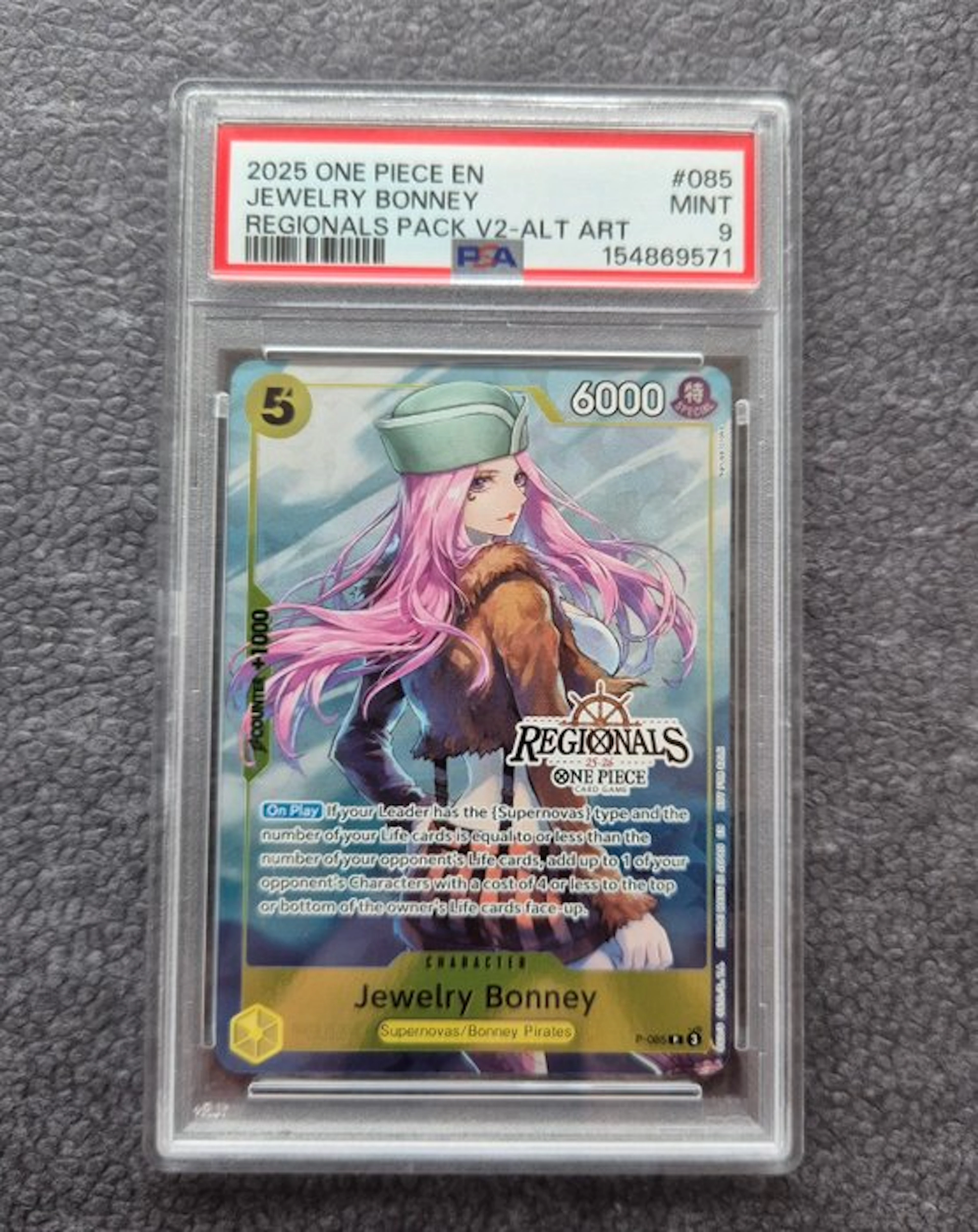 One Piece Card Game Graded card - One Piece - Jewelry Bonney 085 Alternate art