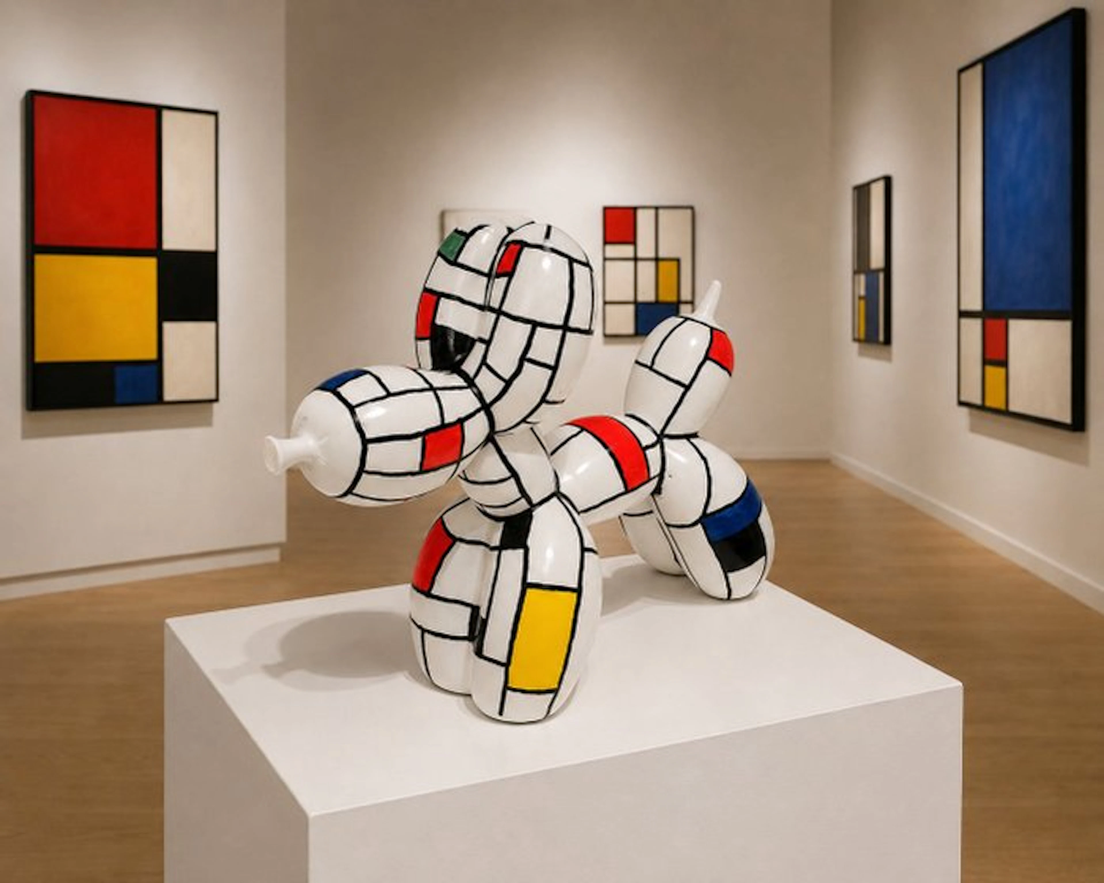 Kurotory - Sculpture, Mondriaan Dog - No Reserve - 200 mm - Resin - 2026