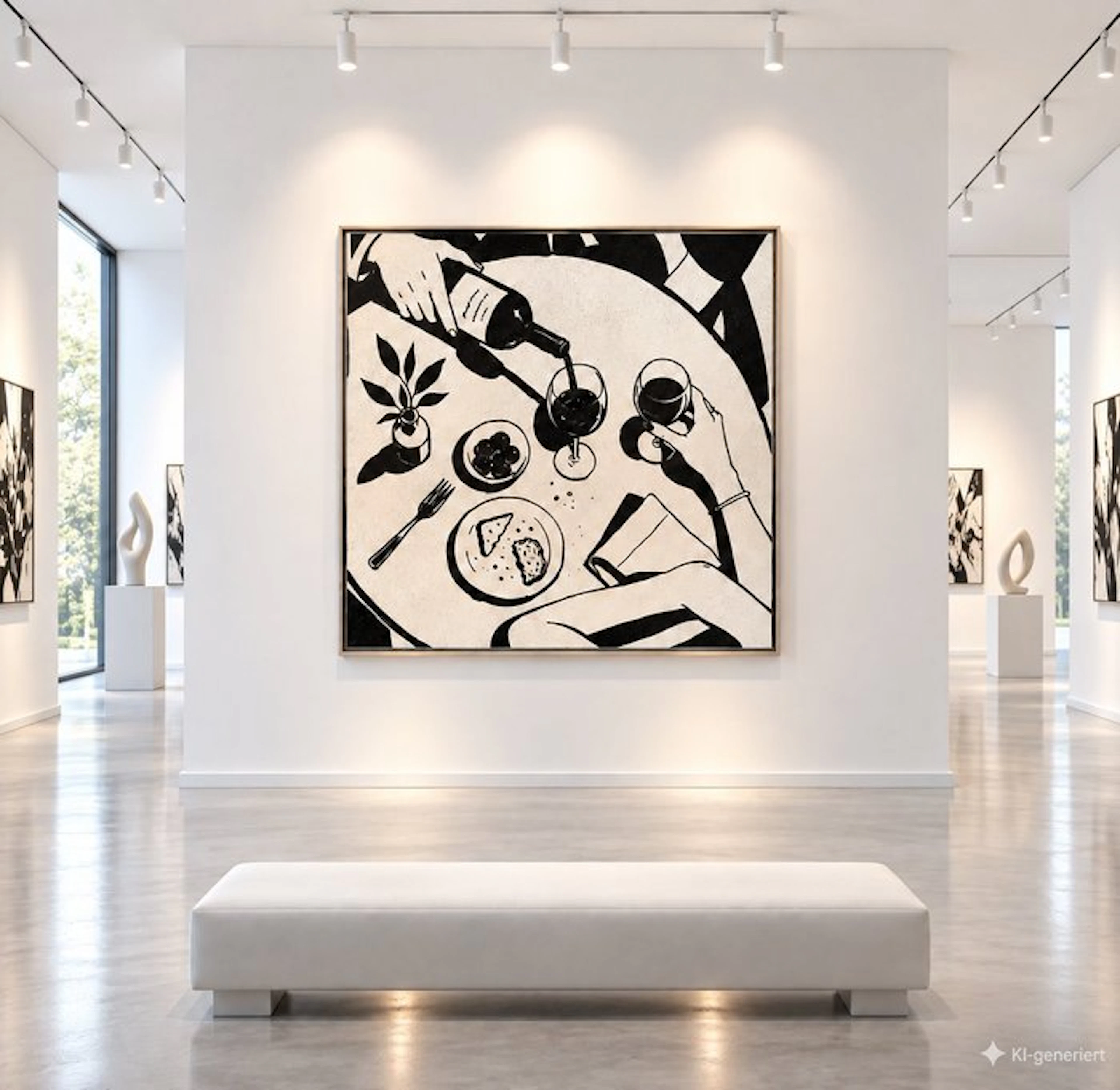 Timo Wedell - Black and White Dinner - XL - Timo‘s Lichtenstein