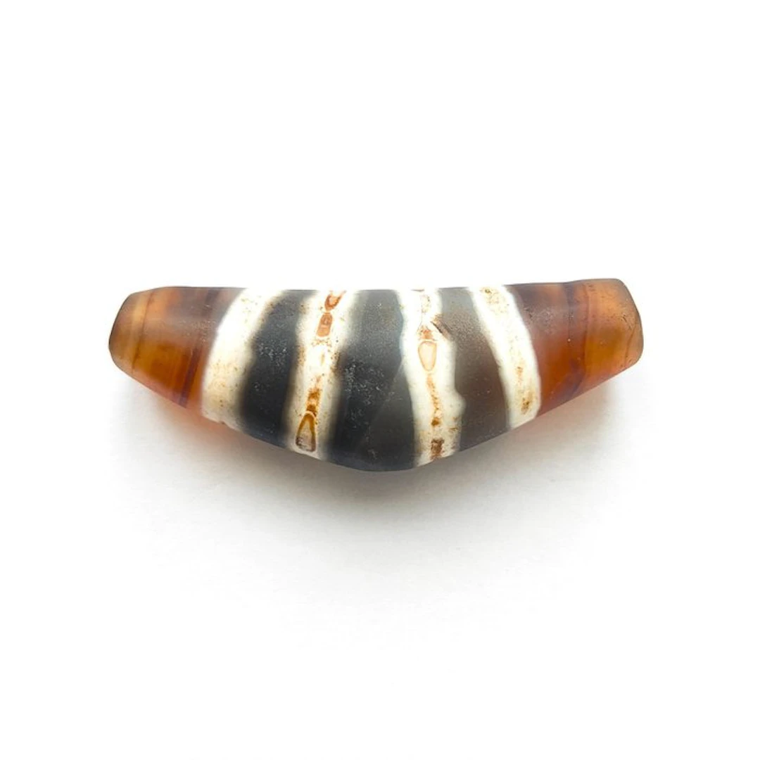 Ancient Tibetan/Burmese Etched Agate Bead Talisman - 59 mm