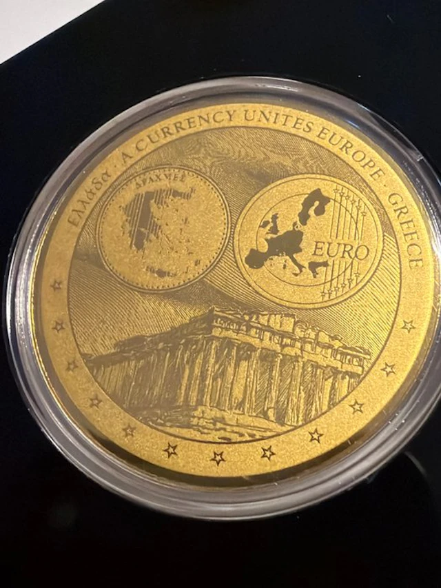 The Gambia. 1500 Francs 2024 Currency Greece, 1/200 Oz (.999) (No