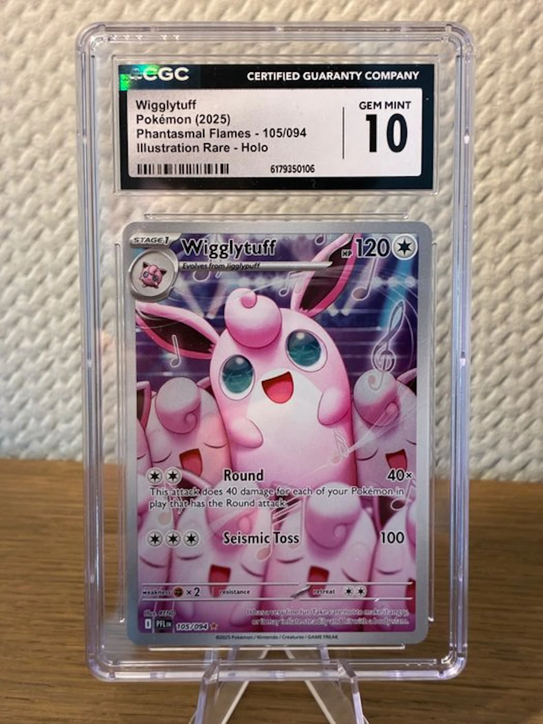 Pokémon - 1 Graded card - Wigglytuff 105/094 Foil