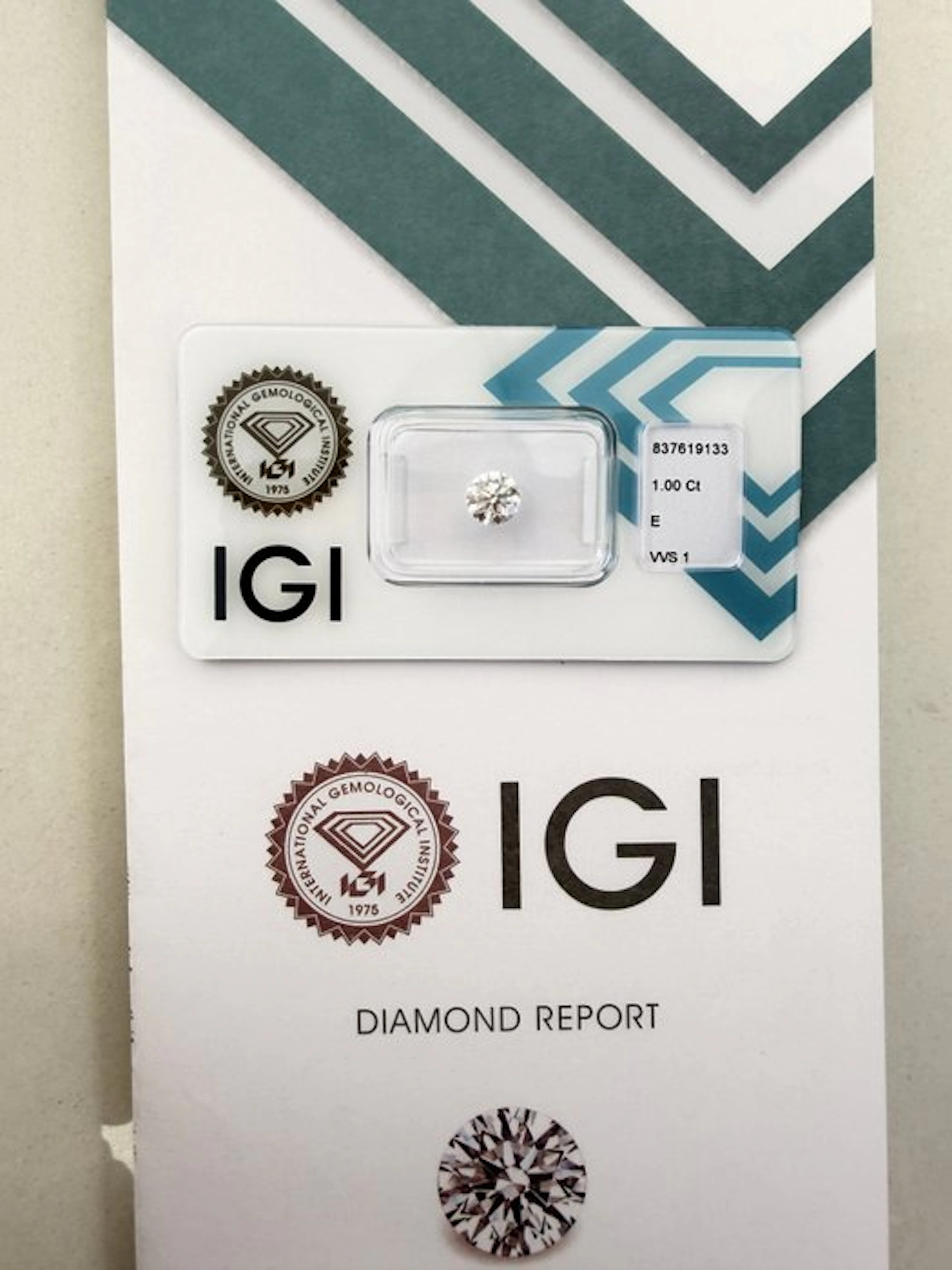 No reserve price - 1 pcs Diamond (Natural) - 1.00 ct...