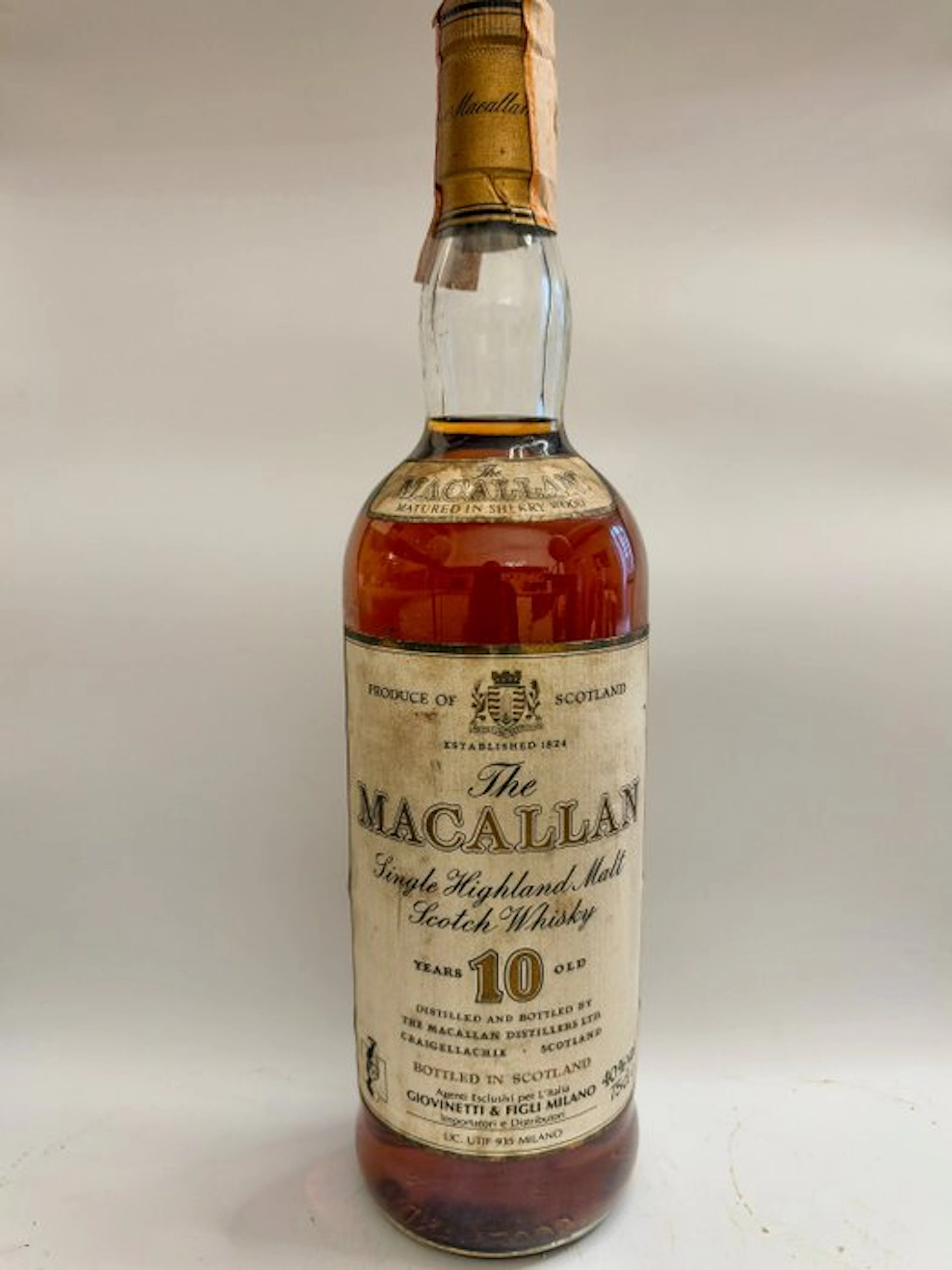 Macallan 10 years old Sherry Wood - b. 1980s - 75cl