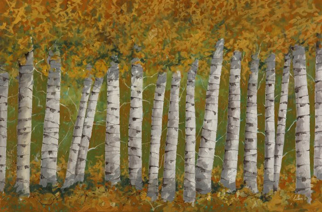 Guido Borelli - betulle d'autunno