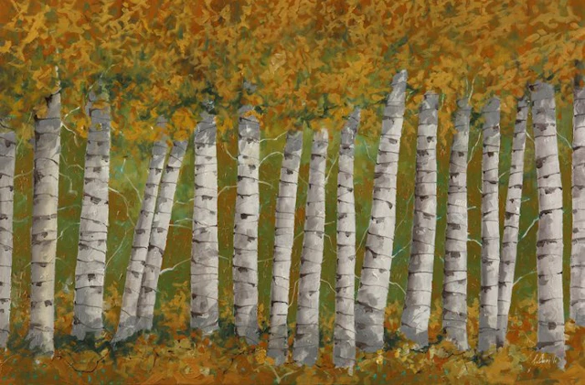 Guido Borelli - betulle d'autunno