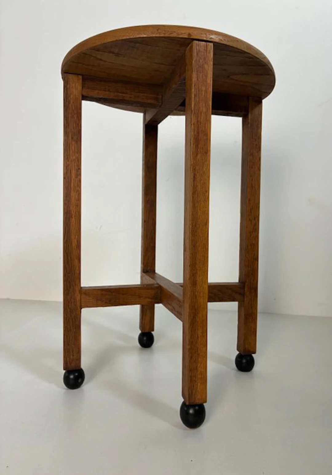 Side table - Oak - Art Deco plant stand