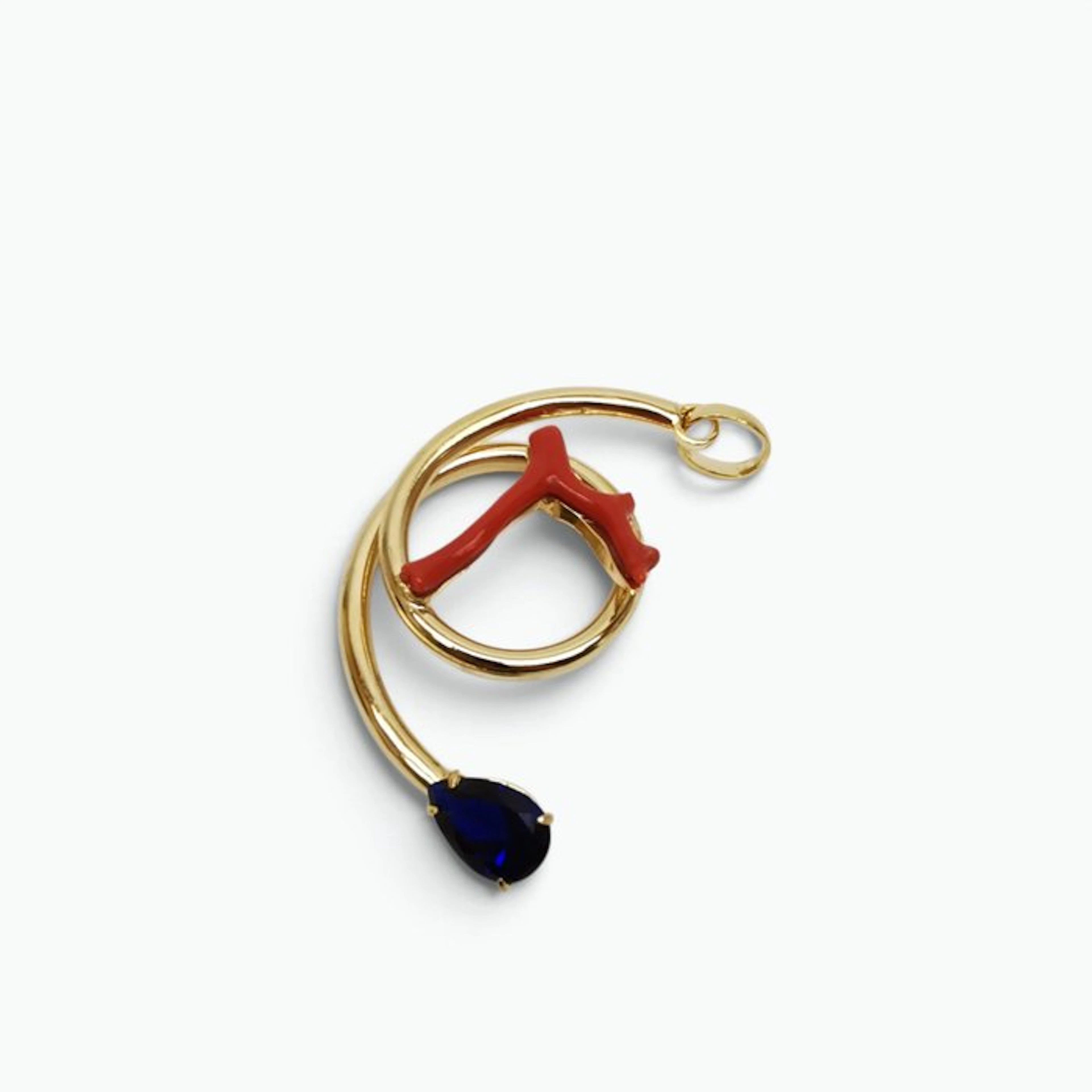 Coral - Bronze - Pendant - Italian Craftsmanship