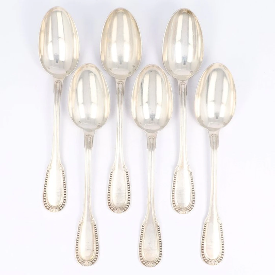 Emile Puiforcat - Model Perles (Louis XVI) - Dinerlepels...