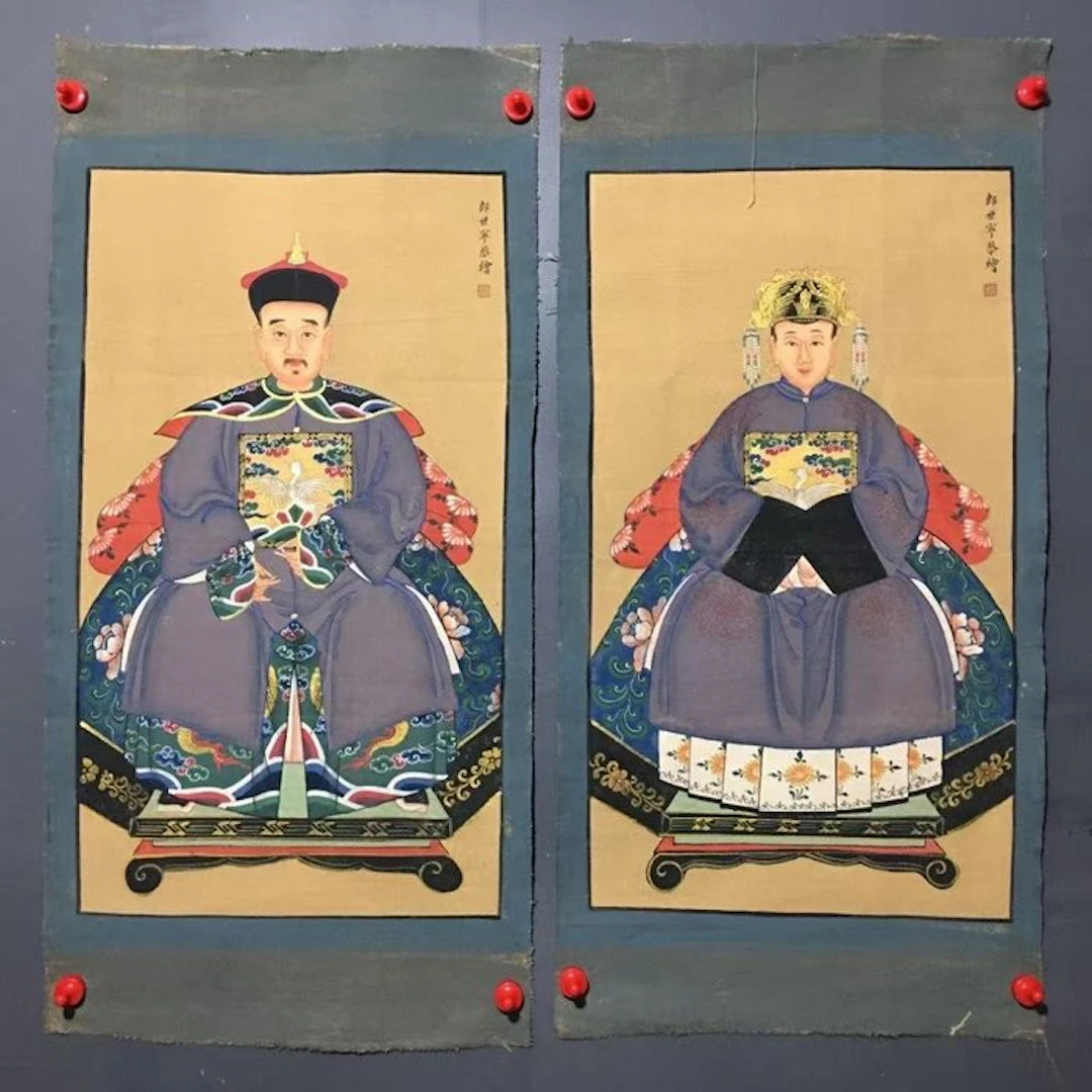 Ancestor portraits, 20th century - China (No reserve price)