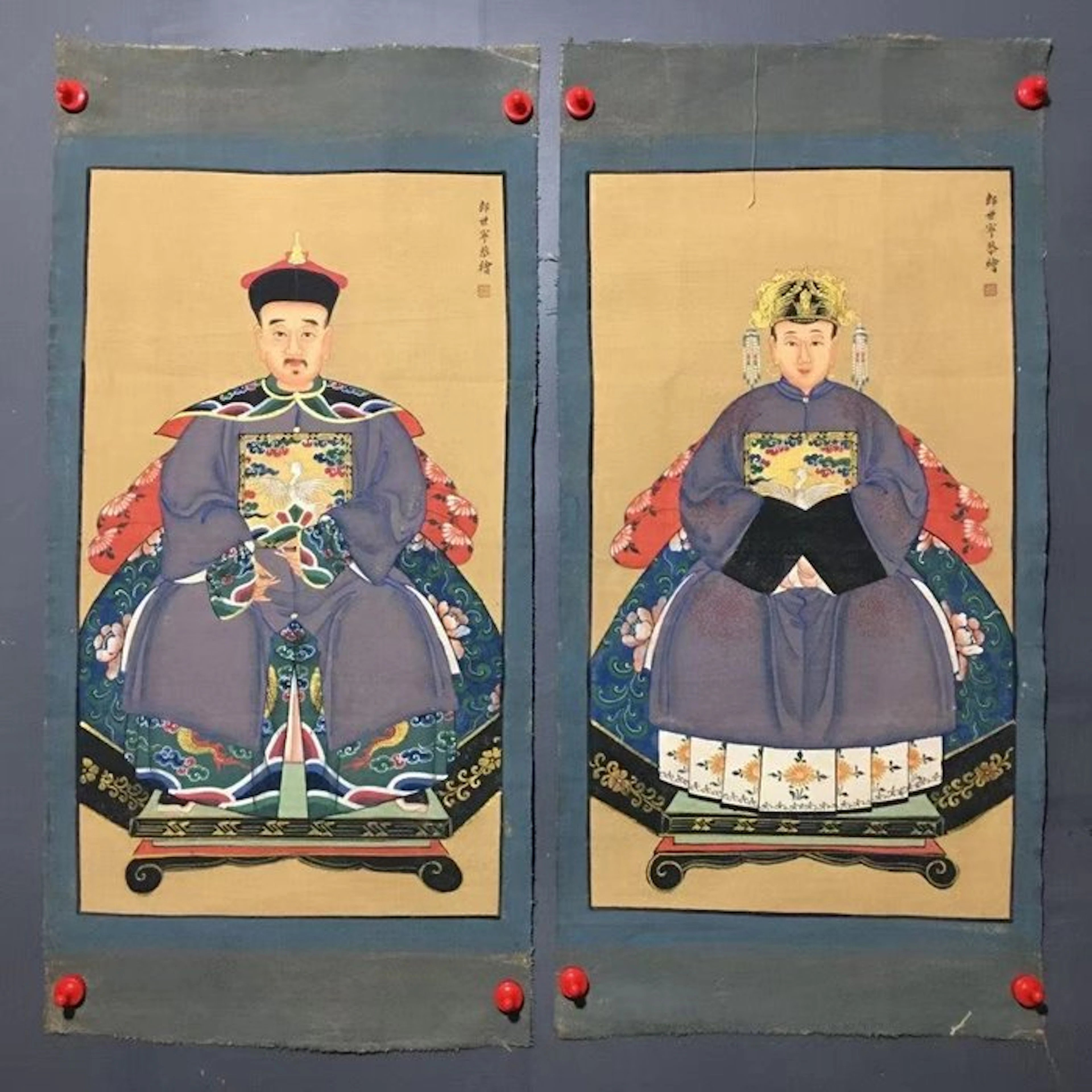 Ancestor portraits, 20th century - China (No reserve price)