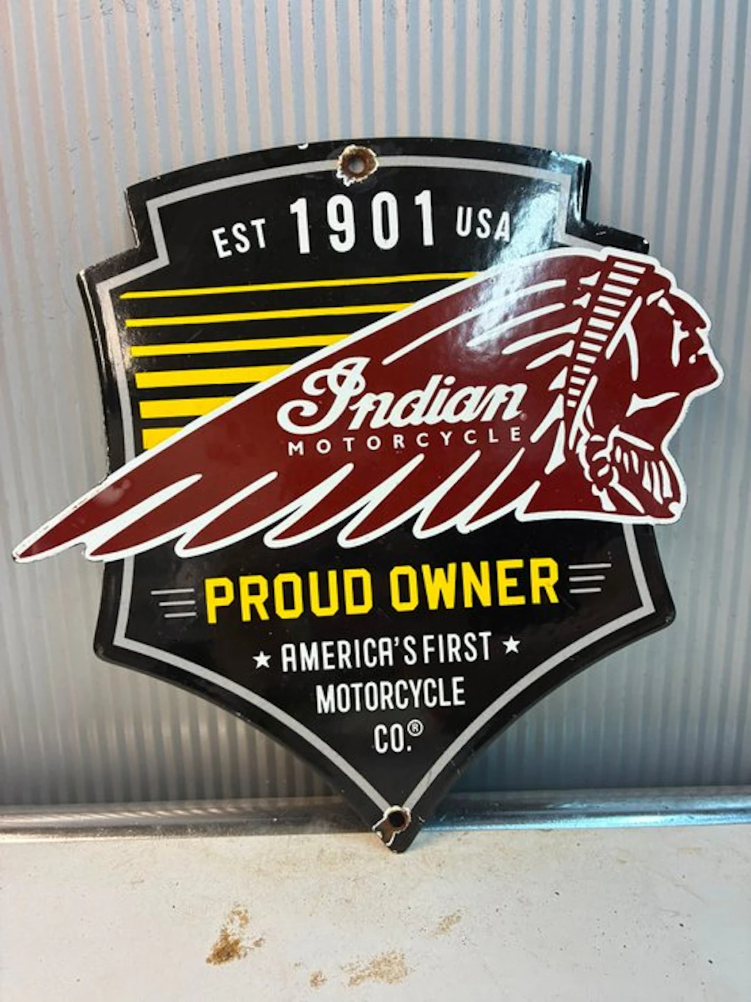 Indian Motorcycle – Proud Owner – vintage advertising...