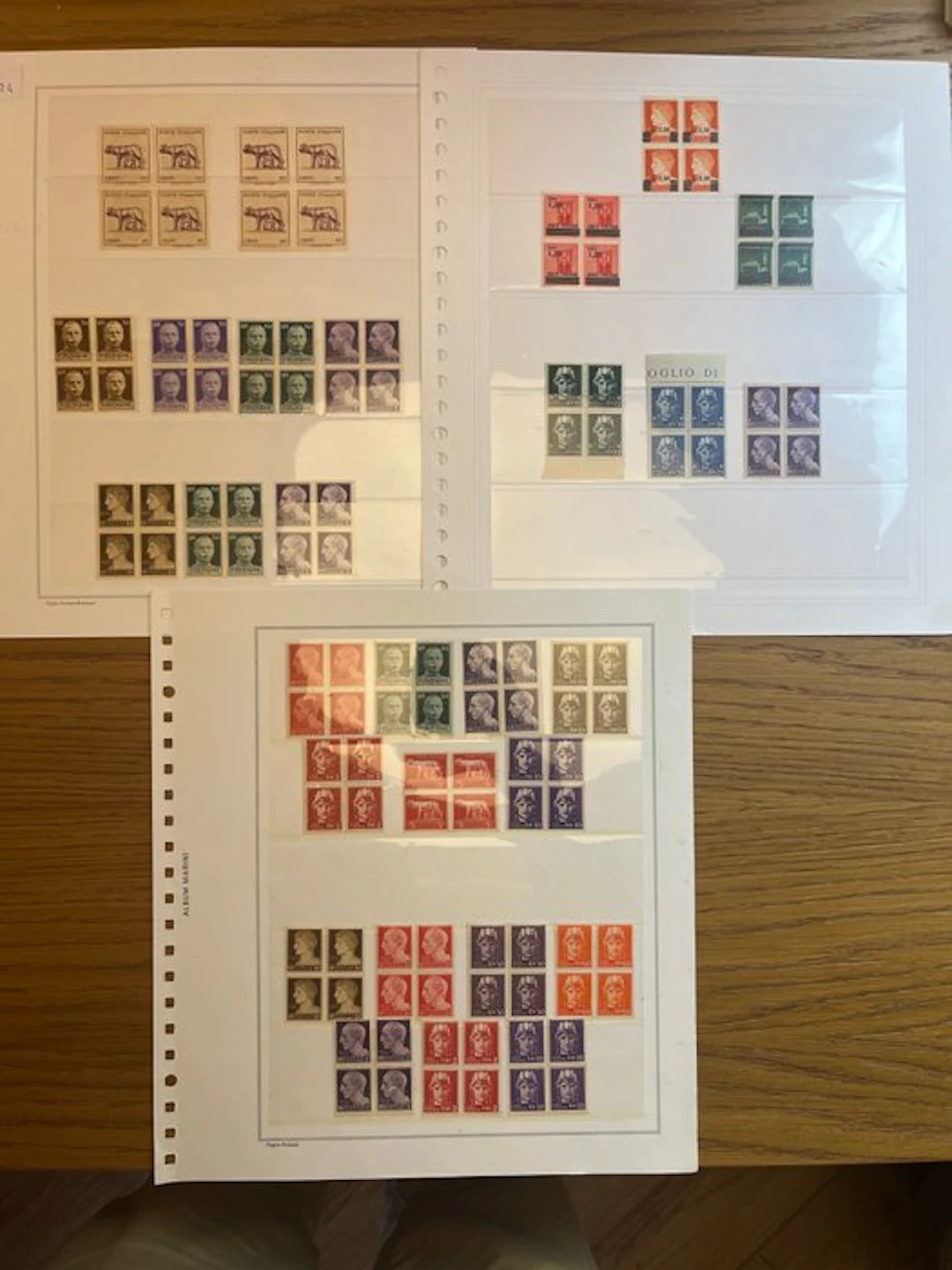 Regency 1945 - Complete Ordinary Mail collection in blocks of four Sass 515/42
