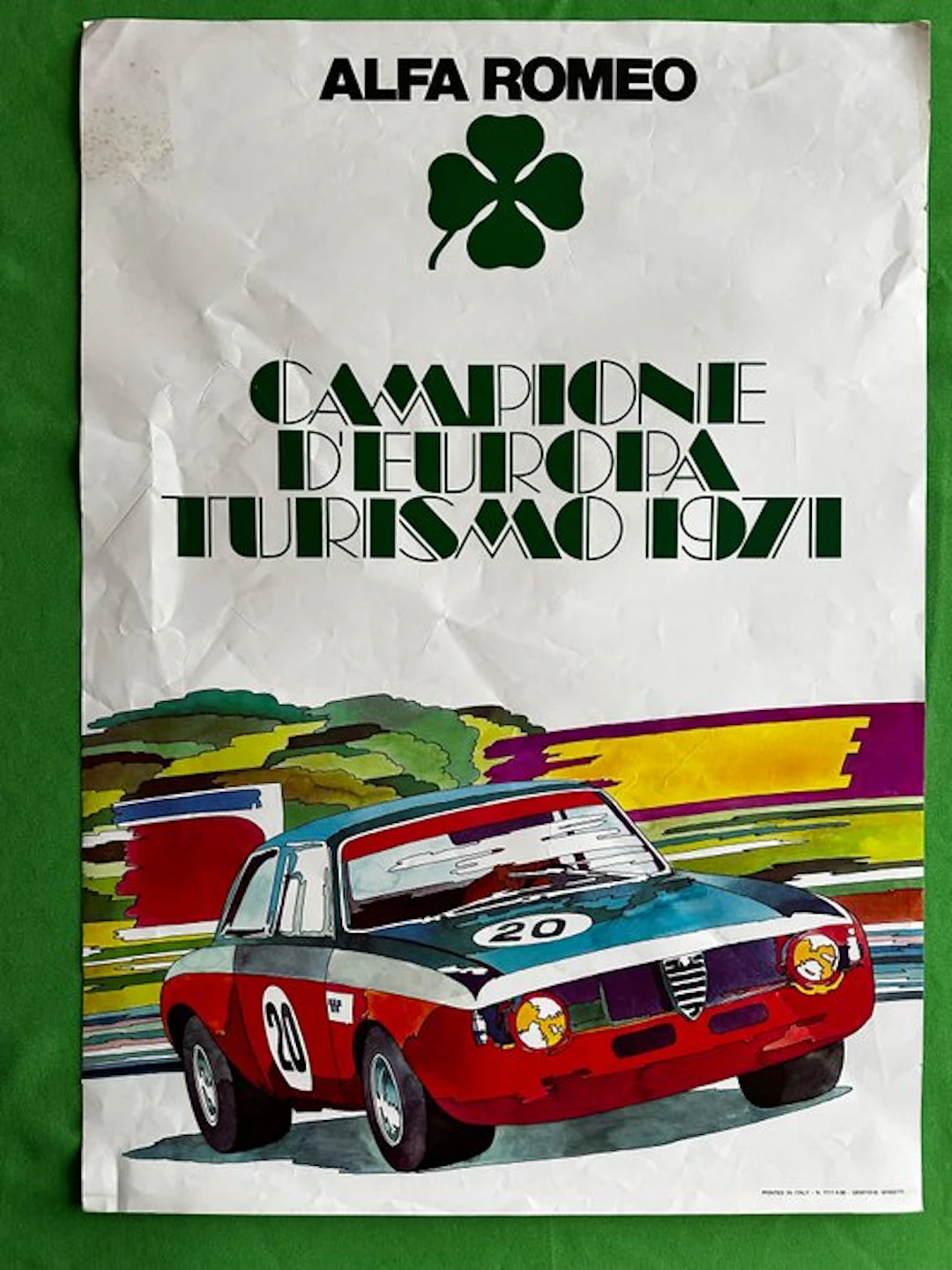 Poster - Alfa Romeo - Giulia GTA - Campione d'Europa Turismo - 1971