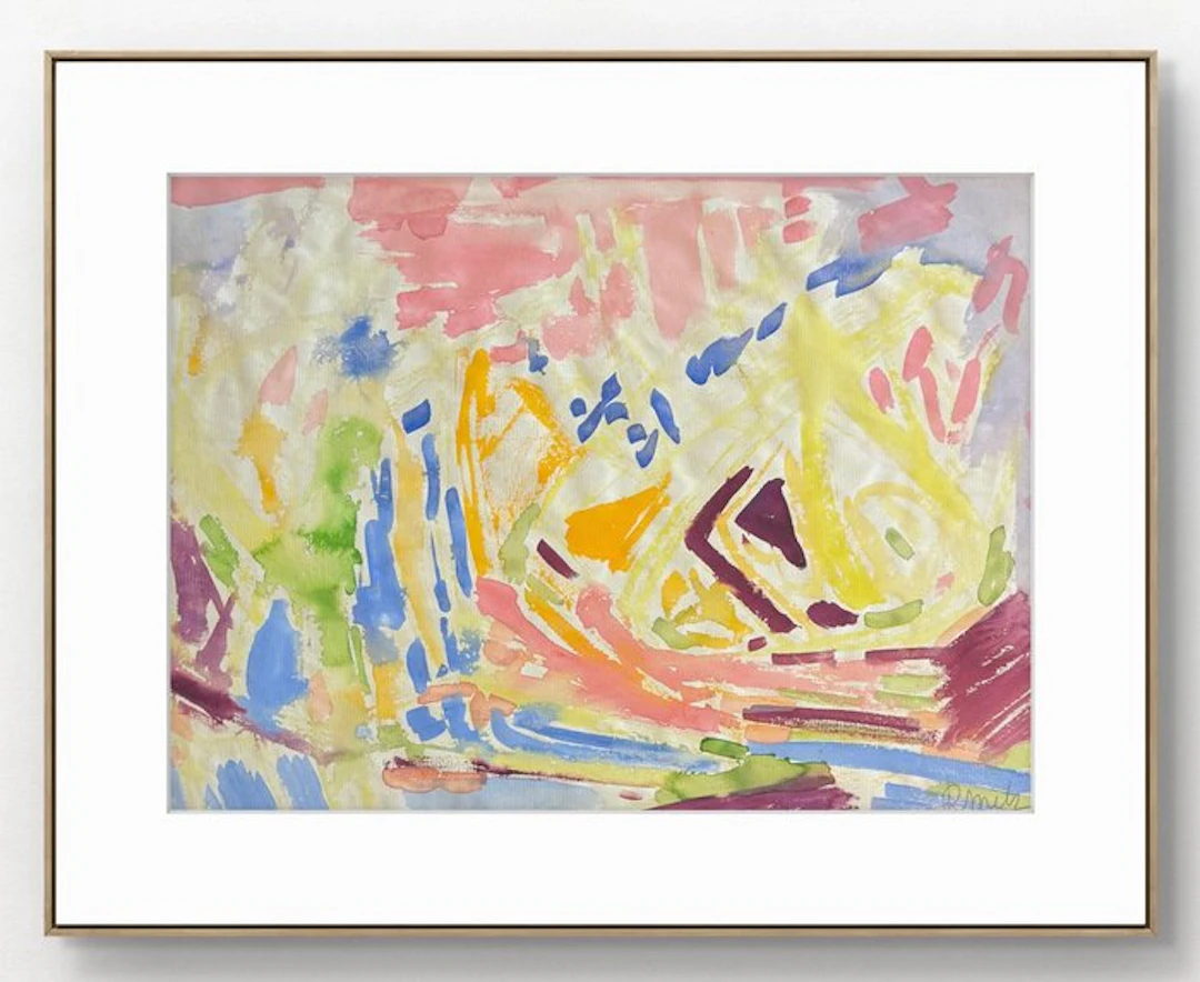 René Mels (1909-1977) - Composition abstraite colorée – Circa 1965