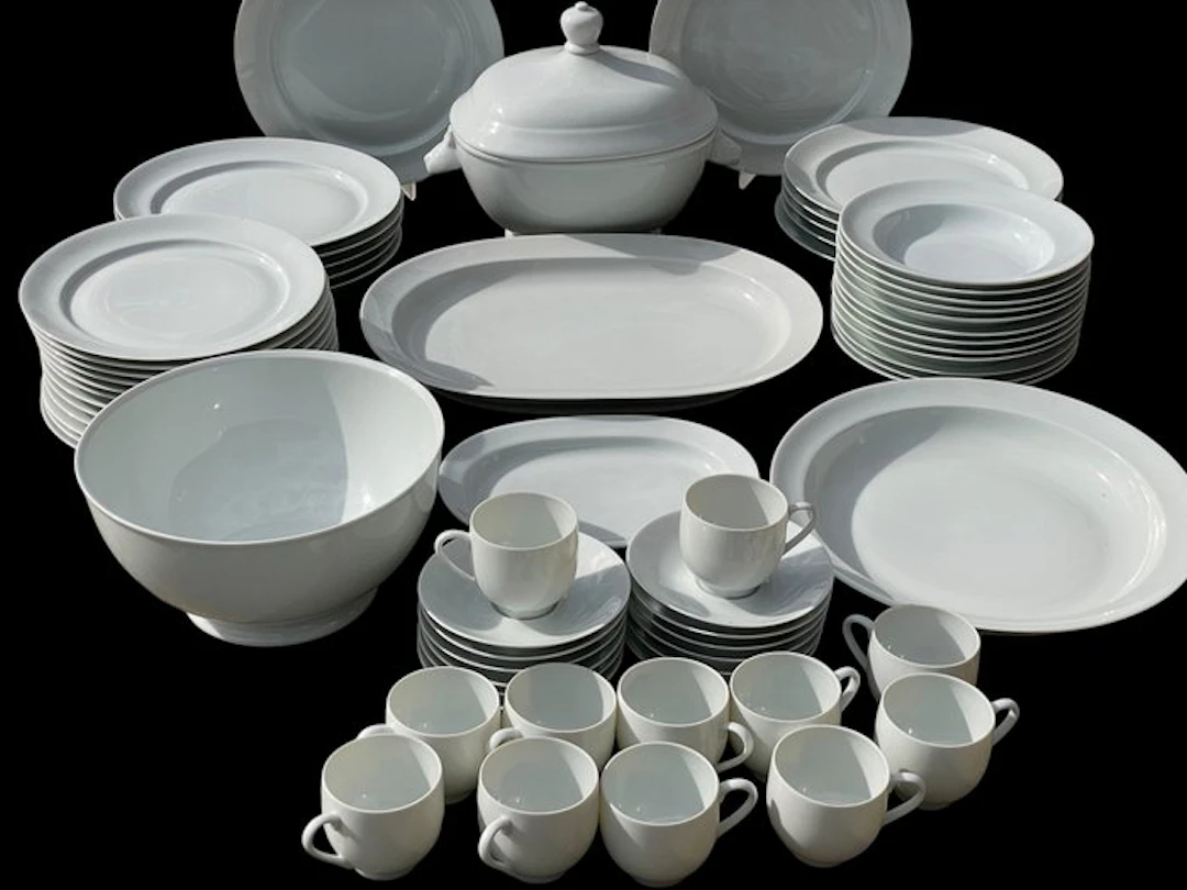 Coquet - Table service for 12 (64) - Samarra - Porcelain - Rare - Samarra